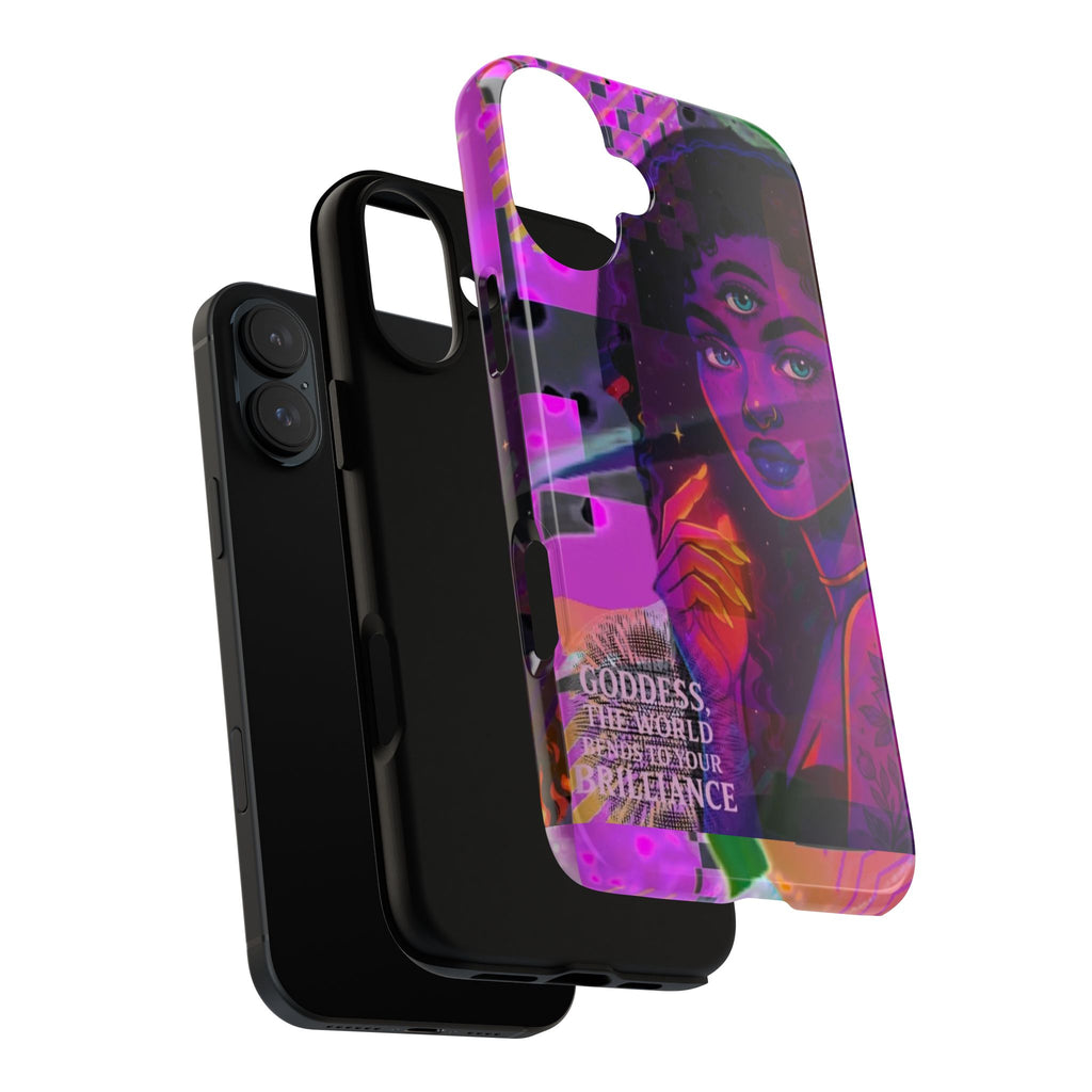 Third-Eye Goddess Phone Case — Neon Psychic Art iPhone Cover