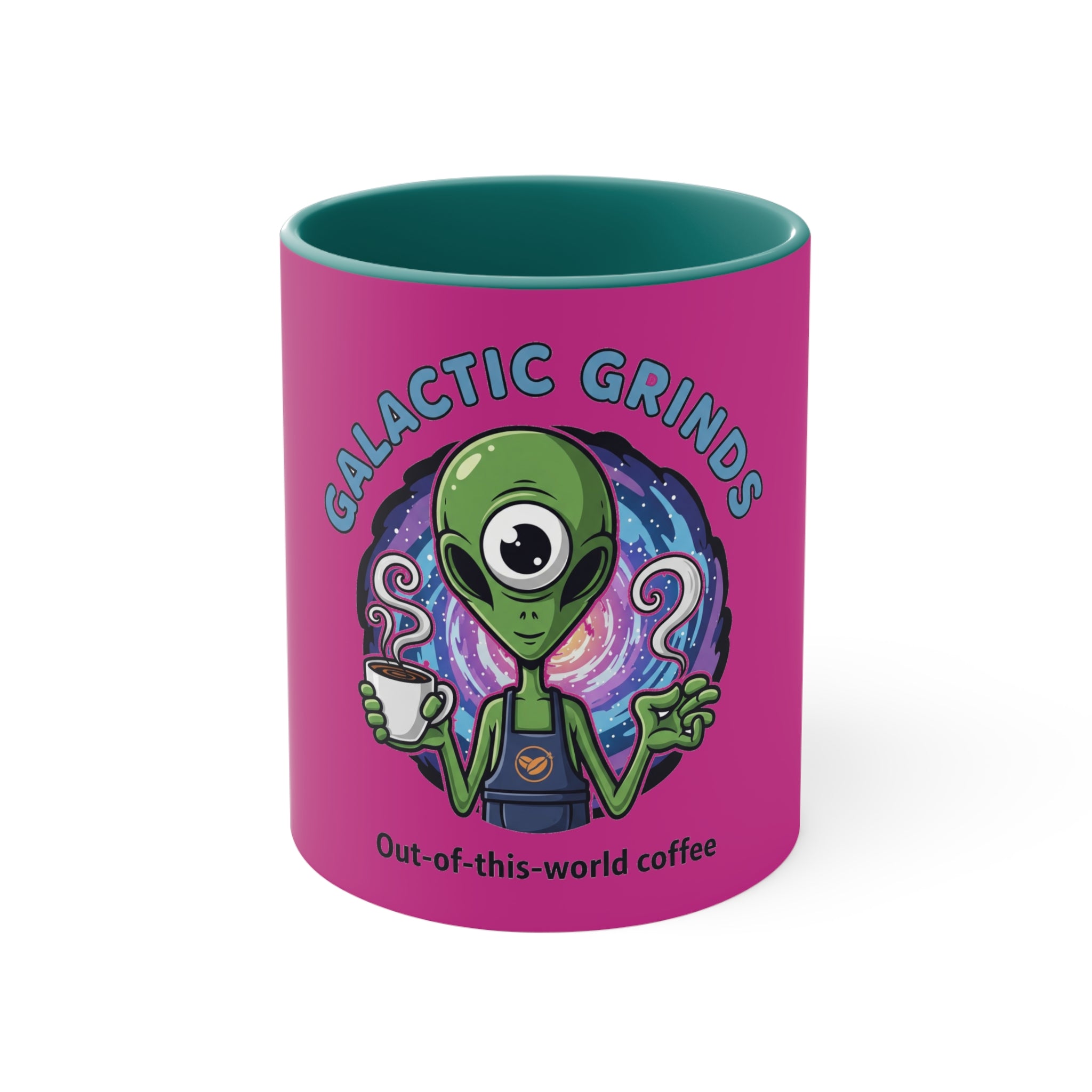 Galactic Grinds Alien Accent Mug | Fun Coffee Lover Gift | Unique Space-Themed Drinkware | Quirky Kitchen Decor | Perfect for [...]☕️