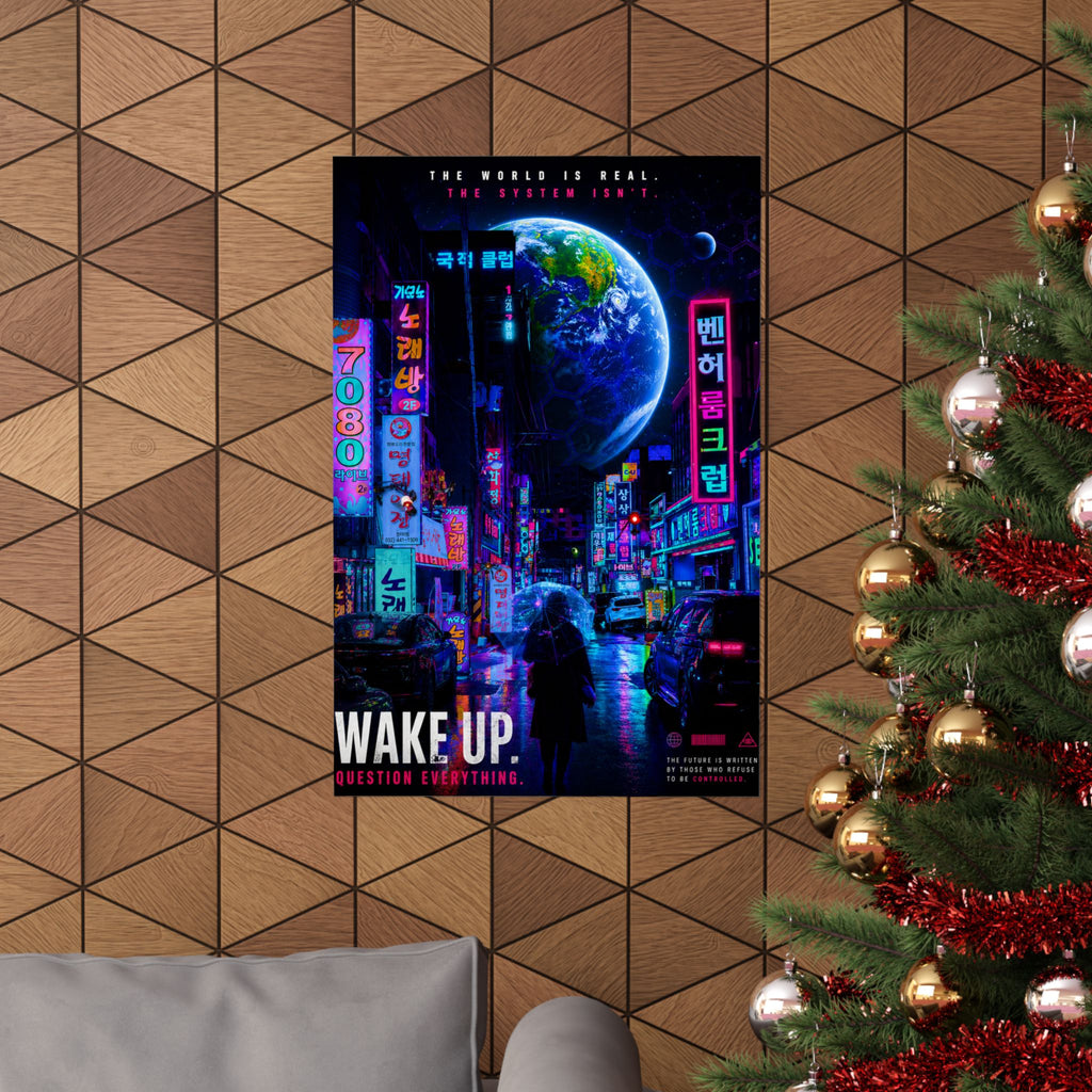 Wake Up Cyberpunk Poster