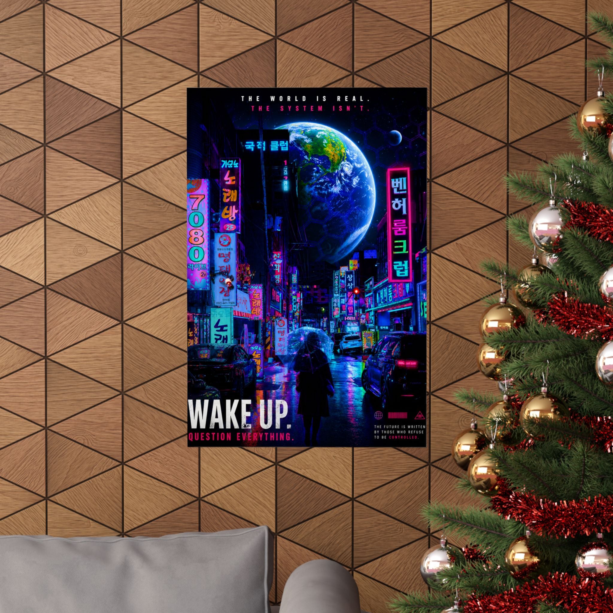 Wake Up Cyberpunk Poster