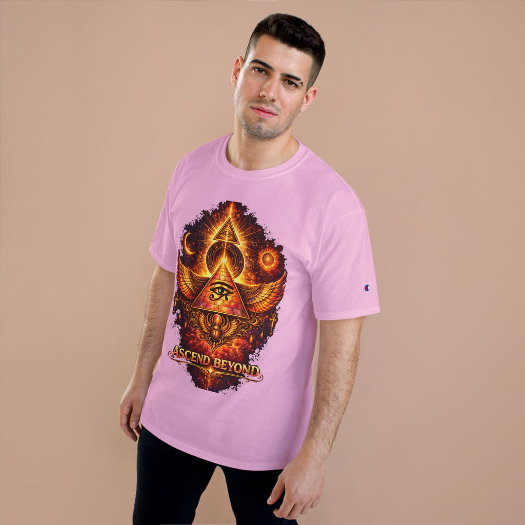 Ascend Beyond Graphic T-Shirt — Egyptian Eye Pyramid Spiritual Tee Printify