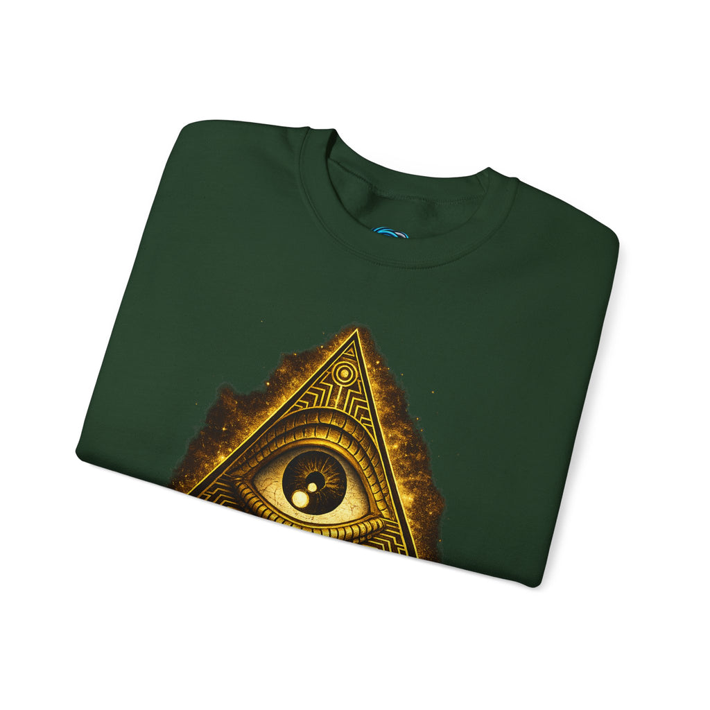 Open Your Mind All-Seeing Eye Pyramid Sweatshirt Printify