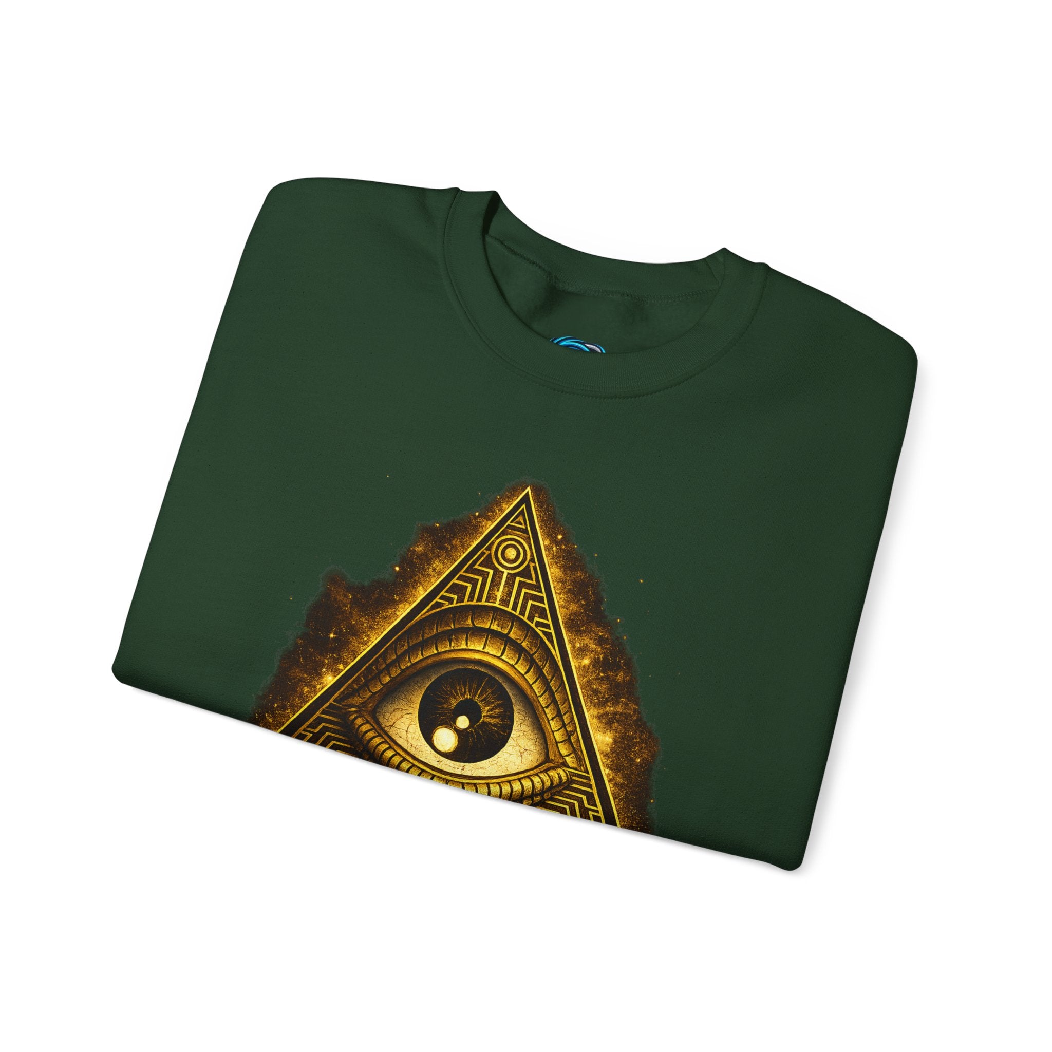 Open Your Mind All-Seeing Eye Pyramid Sweatshirt Printify