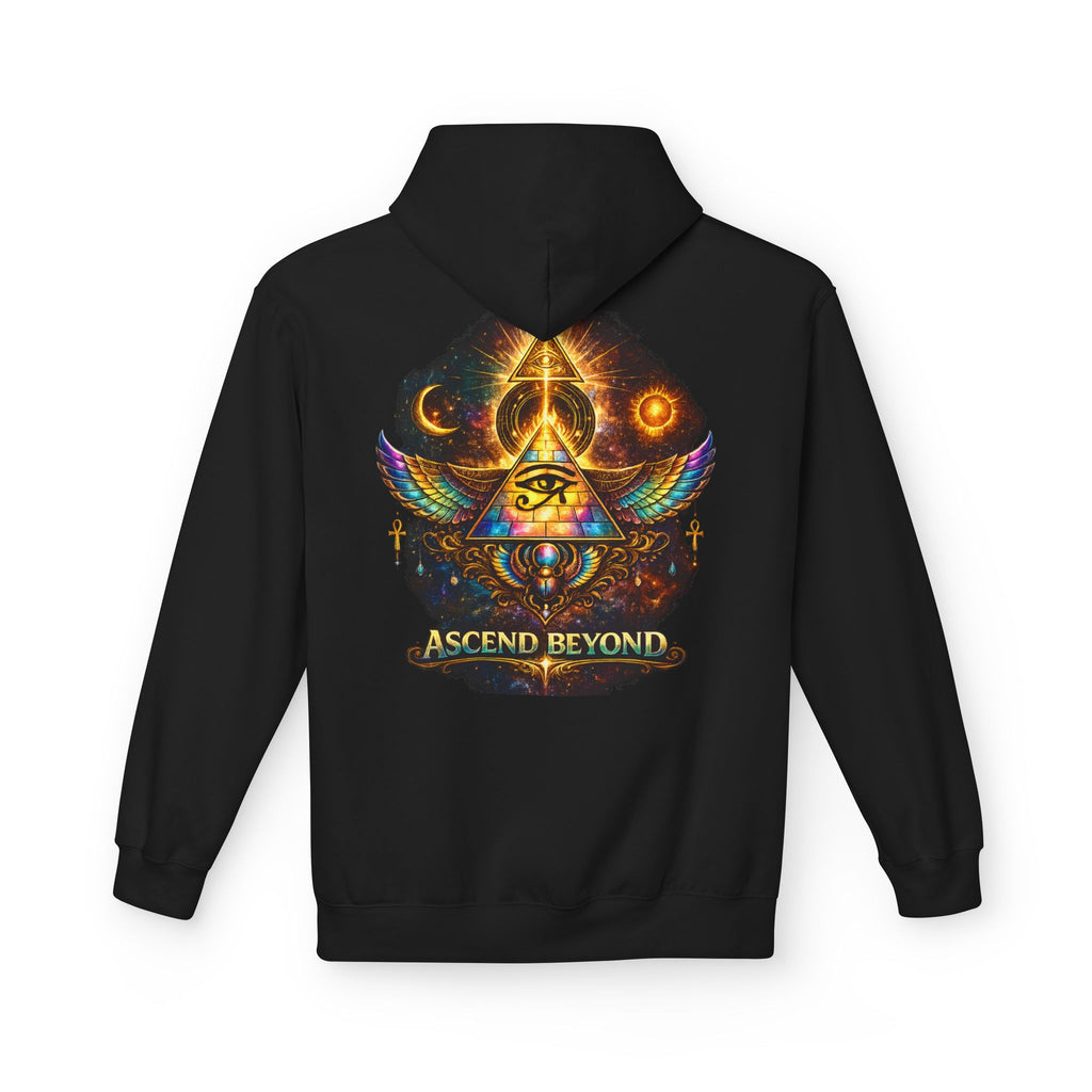Ascend Beyond Hoodie — Mystic Eye Pyramid Graphic Hoodie Printify