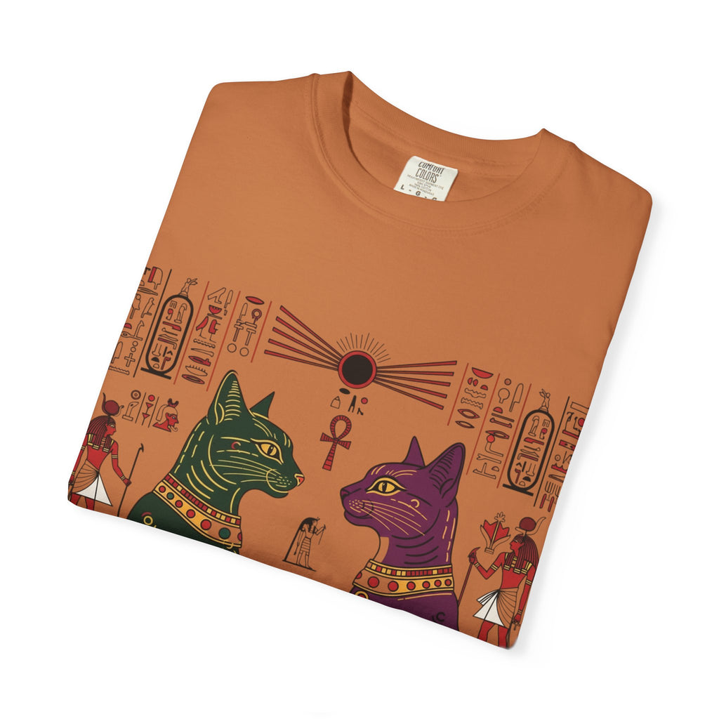 Egyptian Cat Graphic Tee, Vintage Style Shirt, Unisex T-shirt, Cat Lover Gift, Unique Retro Apparel