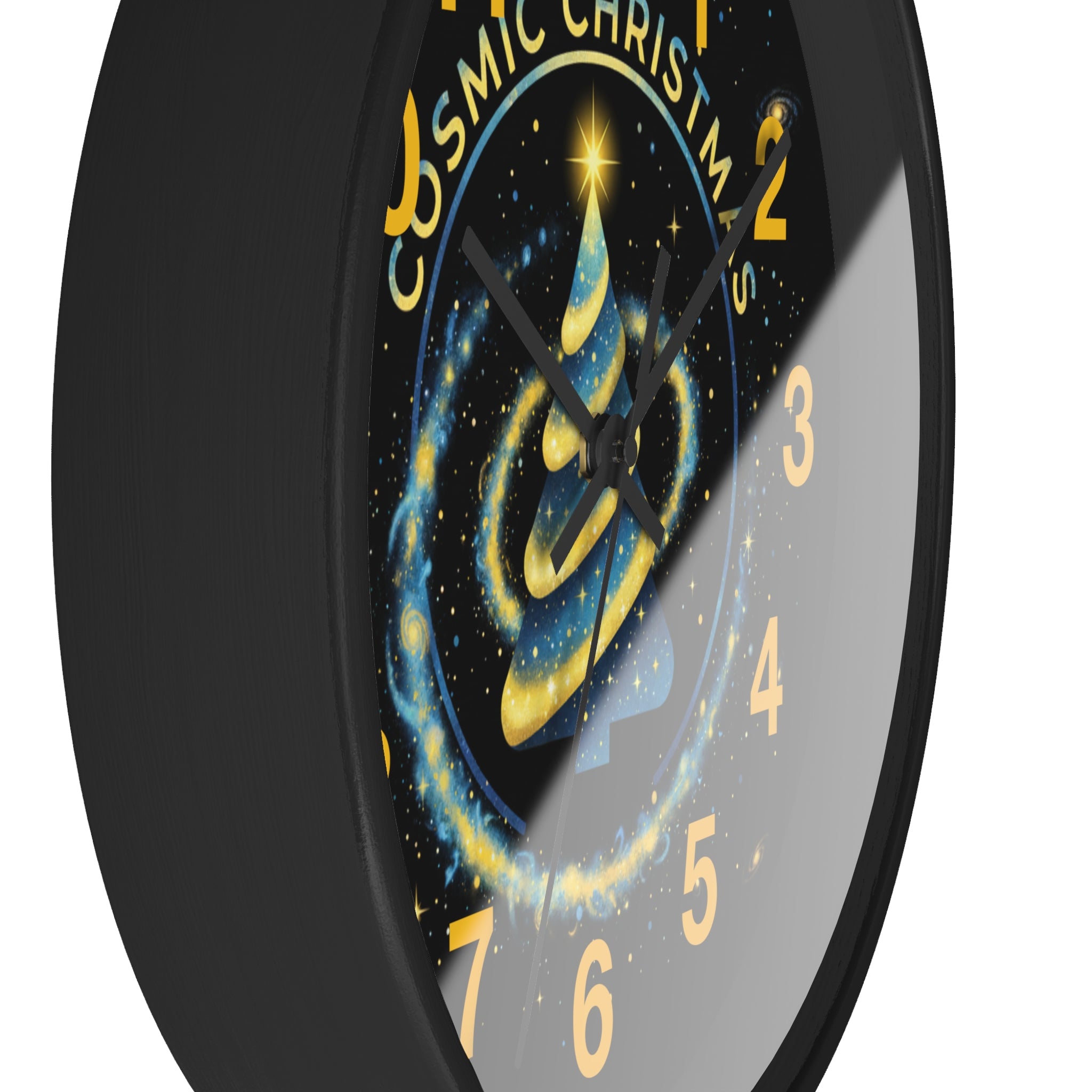 Cosmic Christmas Wall Clock — Glowing Galaxy Tree Holiday Decor❄️