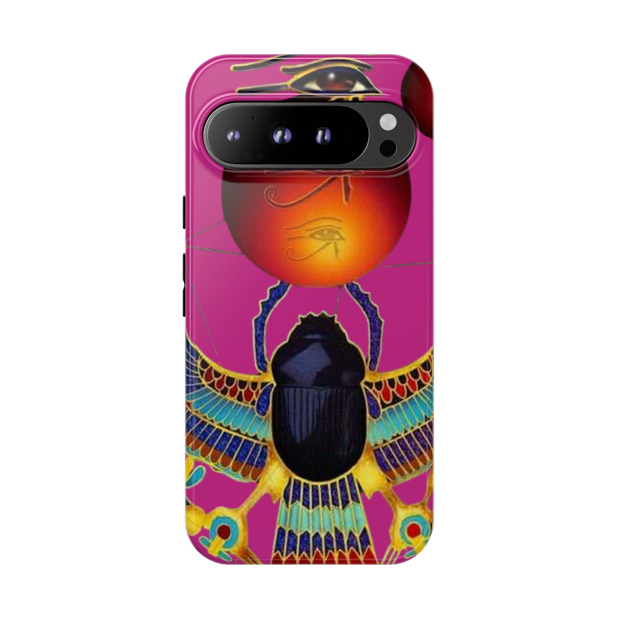 Vibrant Phone Case with Egyptian Inspired Design, Durable Phone Cover, Unique Gift for Her, Artful Accessory for Everyday Use