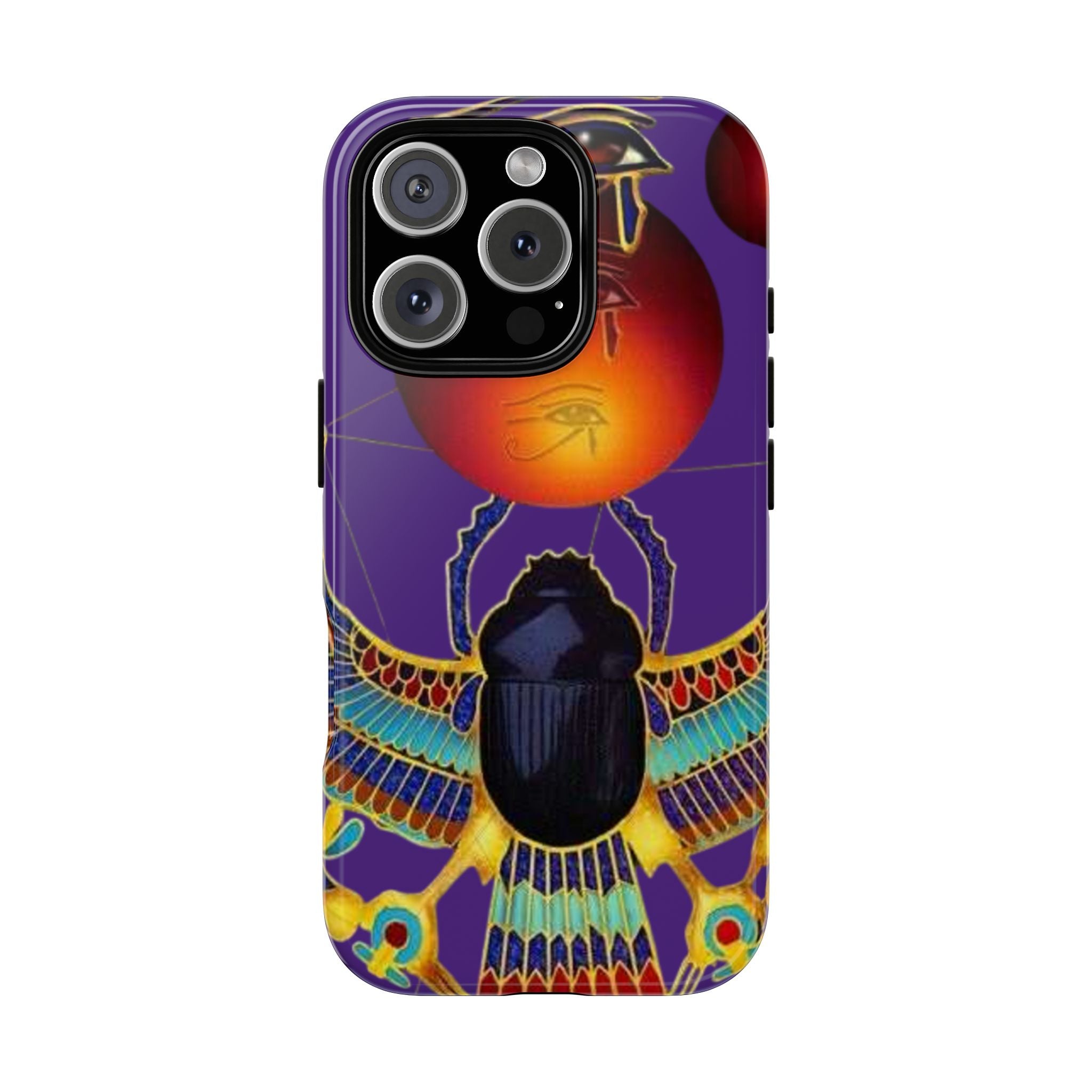 Colorful Phone Case with Egyptian-Inspired Design, Tough Cases for Gift, Phone Protection, Unique Accessories, Festival Style, Phone Cover