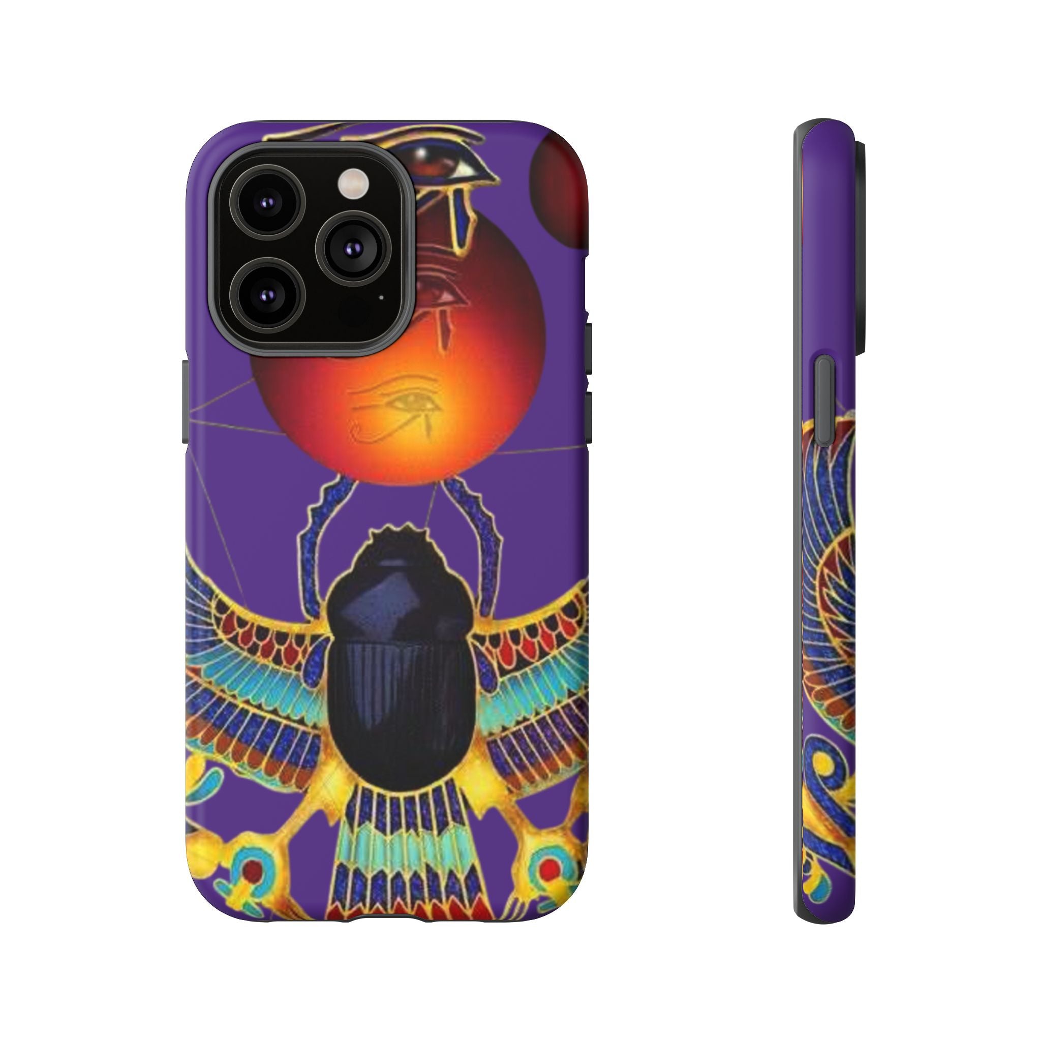 Colorful Phone Case with Egyptian-Inspired Design, Tough Cases for Gift, Phone Protection, Unique Accessories, Festival Style, Phone Cover