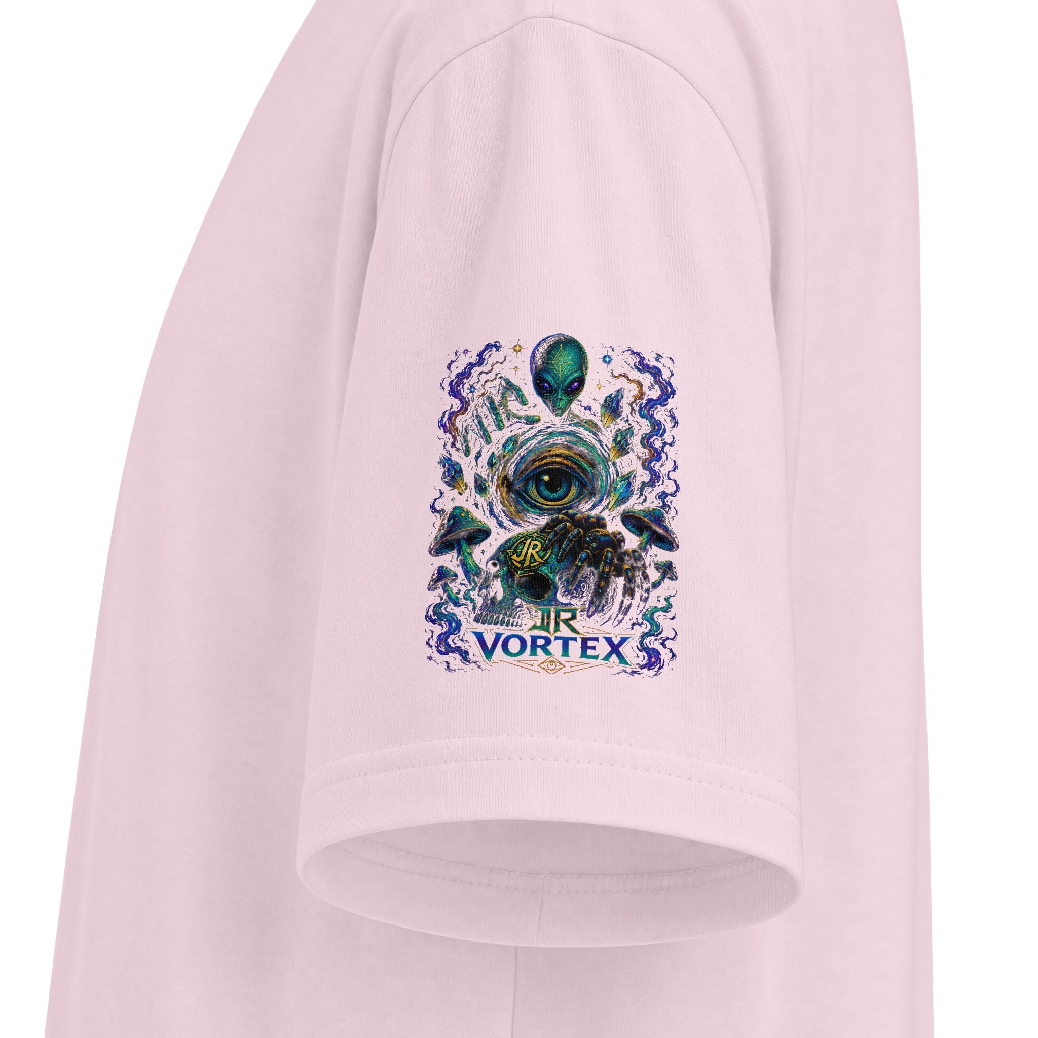 Psychedelic "Reality Bends" Graphic T-Shirt — Alien Eye & Crown Skull Tee
