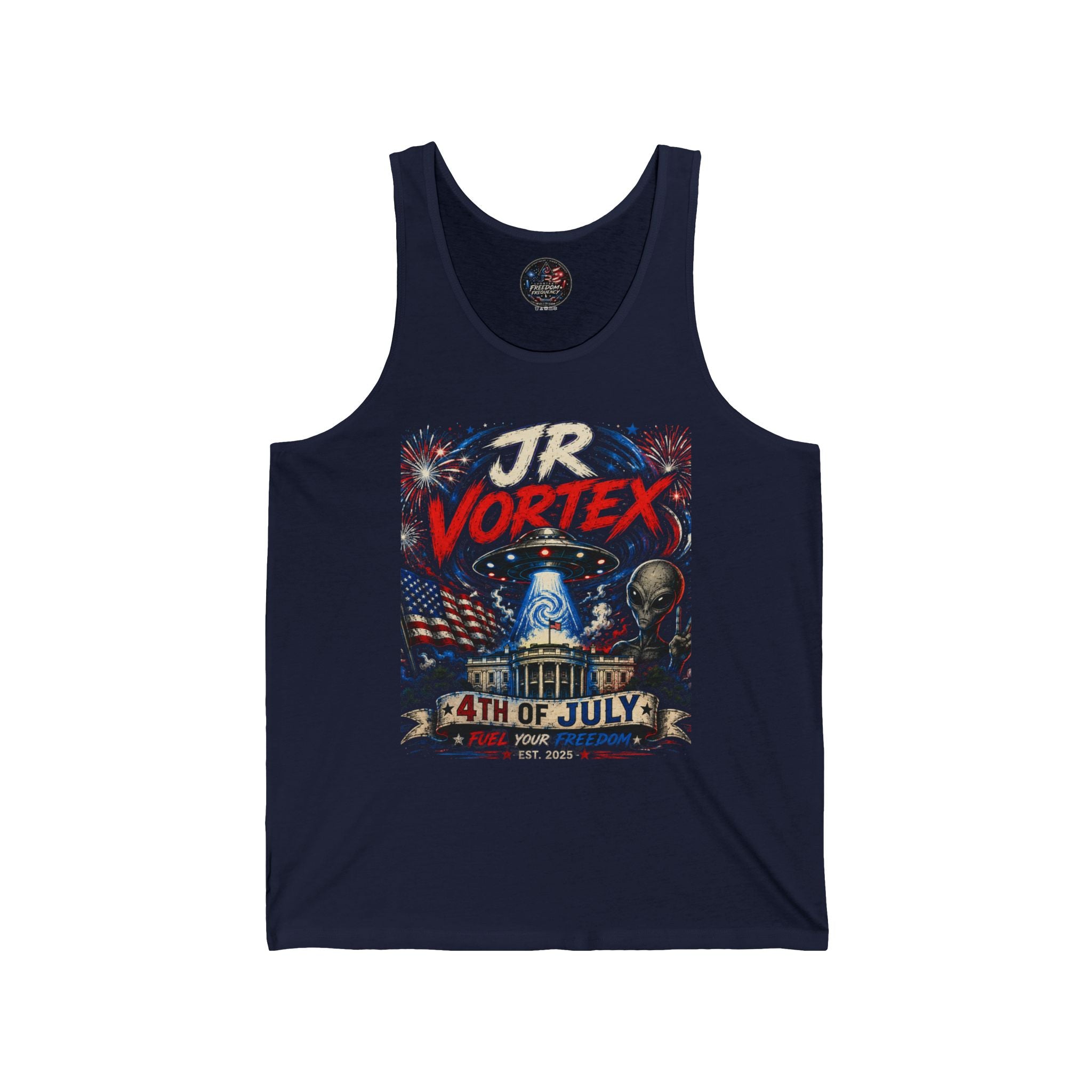 Vortex 4th of July Tank Top – Patriotic Fireworks Graphic Tank