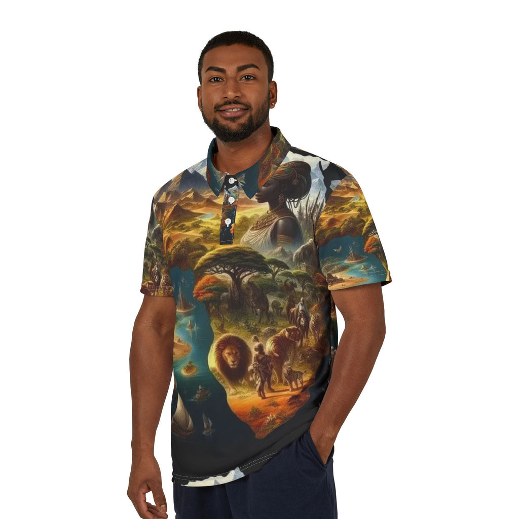 9 Ether African Map Polo – Cultural Streetwear Printify
