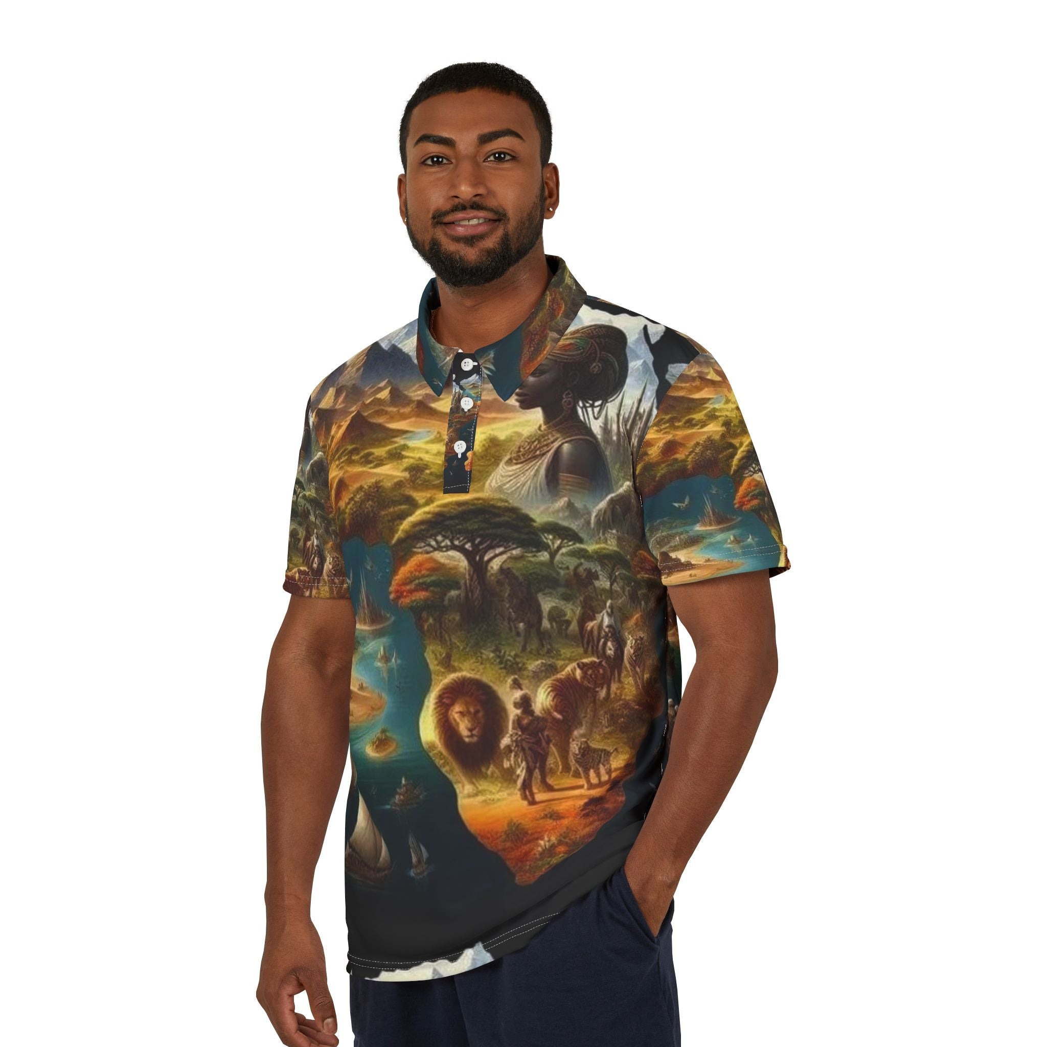 9 Ether African Map Polo – Cultural Streetwear Printify