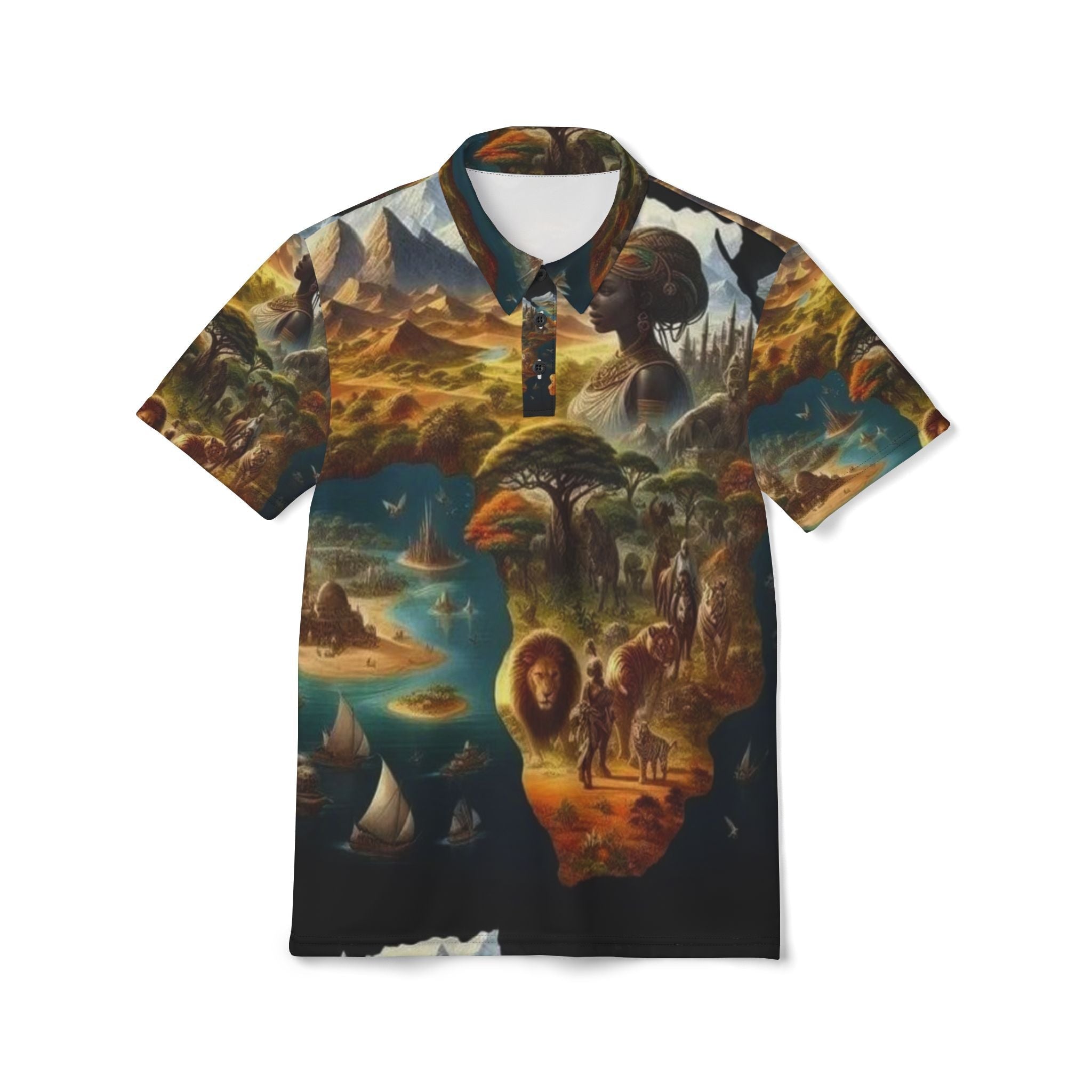 9 Ether African Map Polo – Cultural Streetwear Printify
