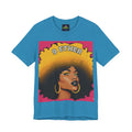 9 Ether Afro Queen Tee — Bold Afrocentric Portrait Graphic T-Shirt