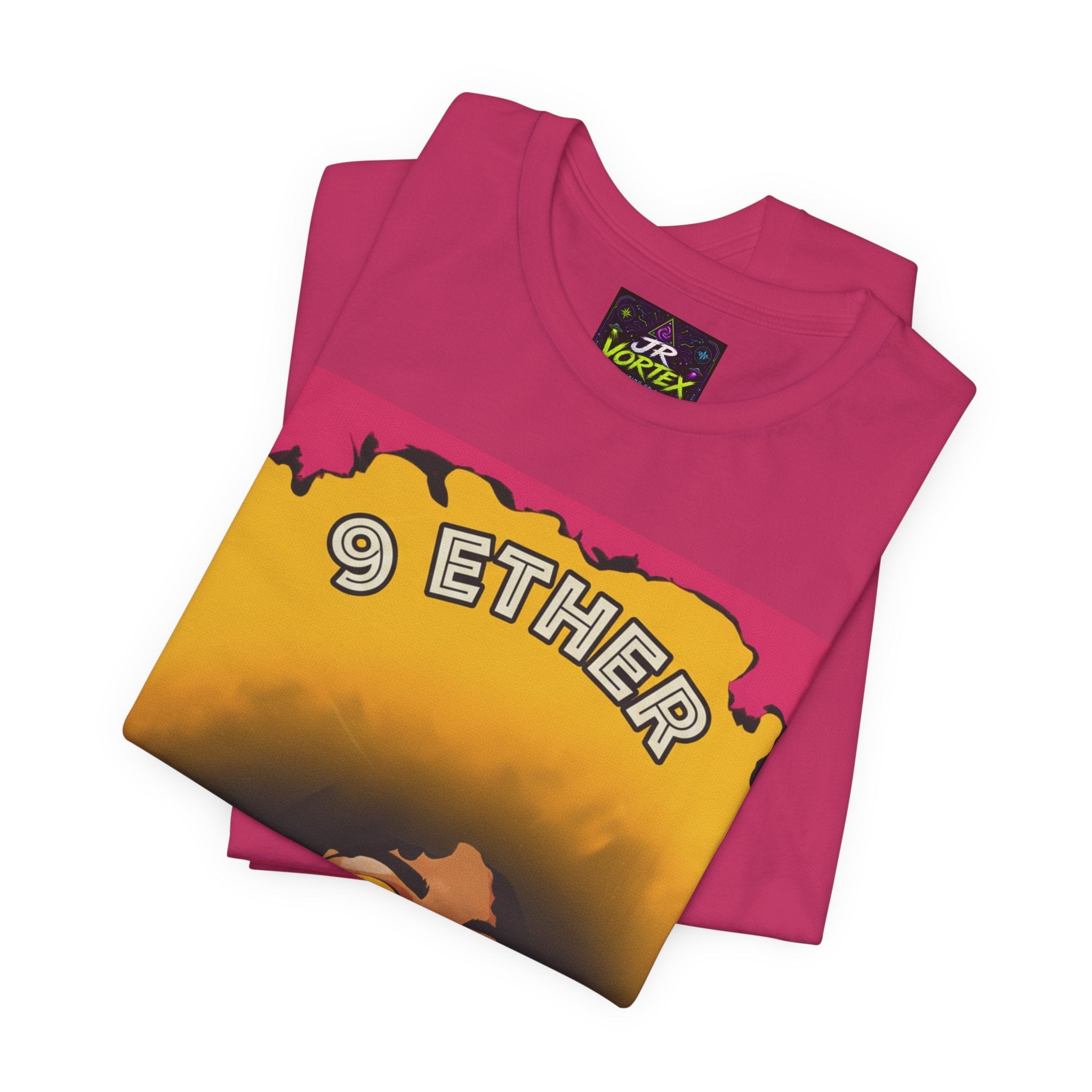 9 Ether Afro Queen Tee — Bold Afrocentric Portrait Graphic T-Shirt