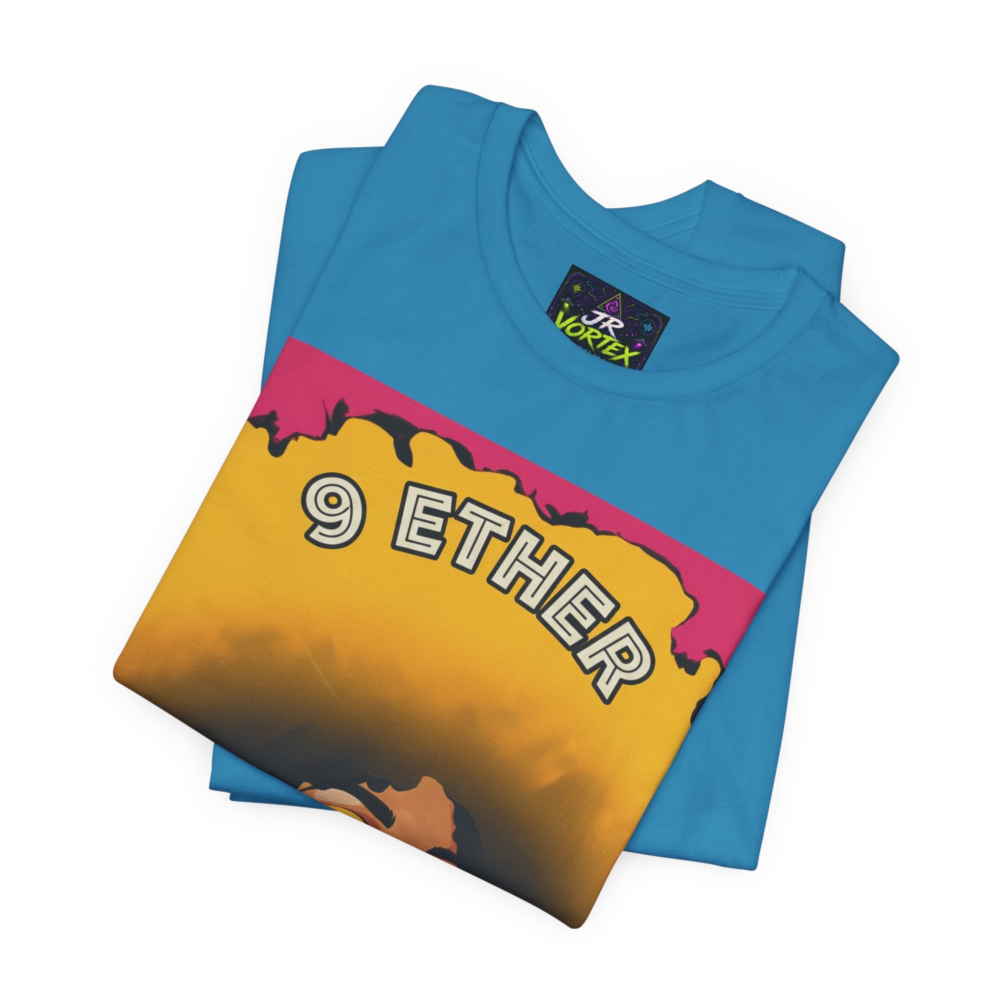 9 Ether Afro Queen Tee — Bold Afrocentric Portrait Graphic T-Shirt