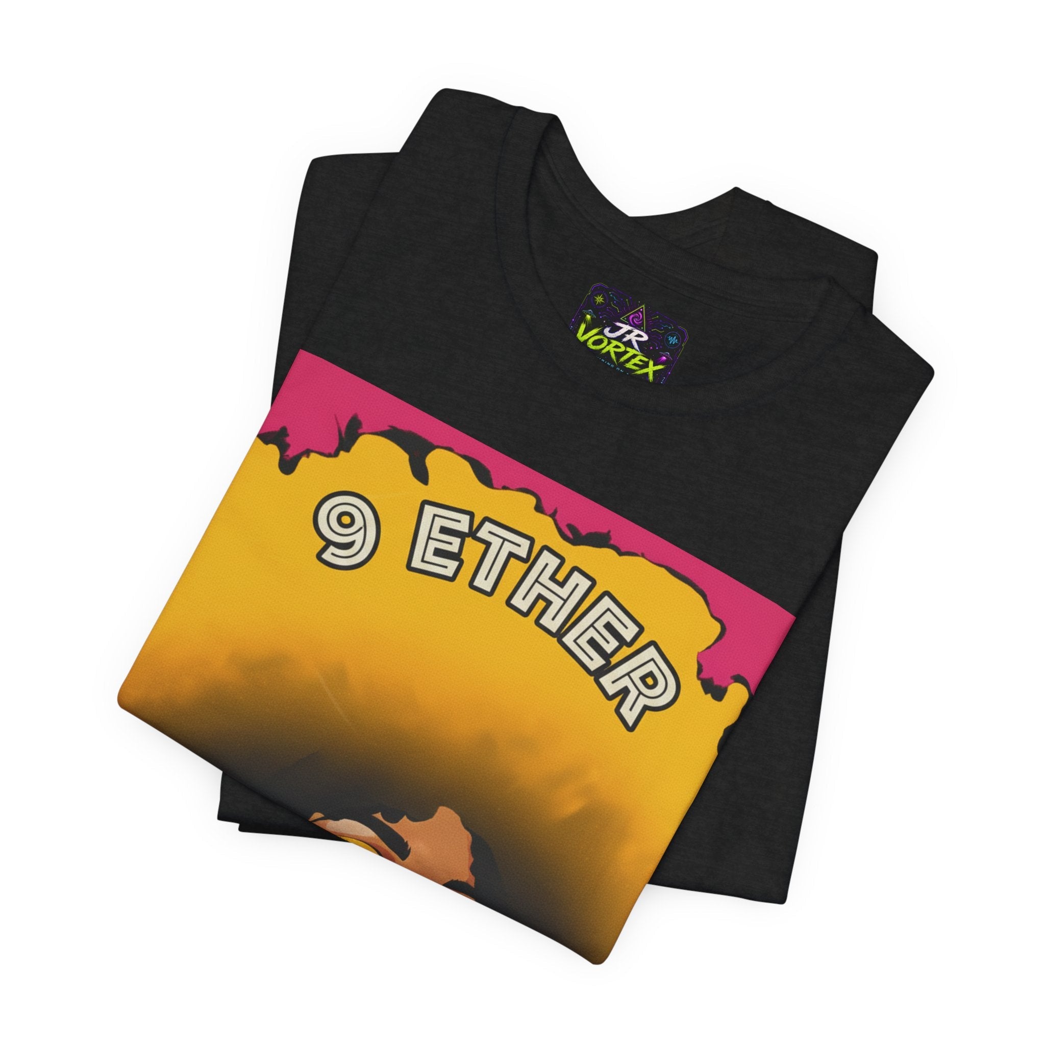 9 Ether Afro Queen Tee — Bold Afrocentric Portrait Graphic T-Shirt