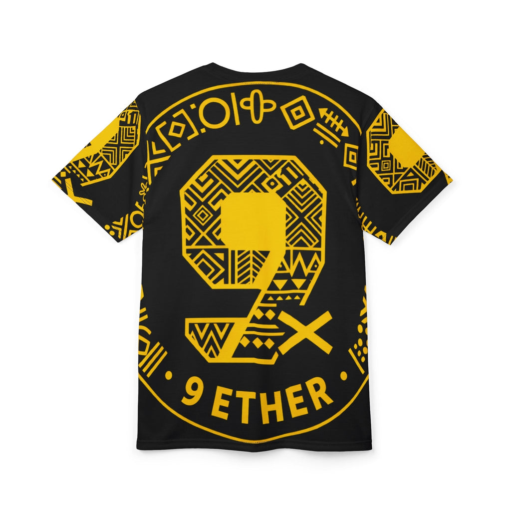 9 Ether Black & Yellow All-Over Graphic Tee Printify