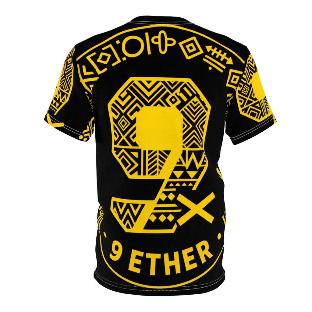 9 Ether Black & Yellow All-Over Graphic Tee Printify