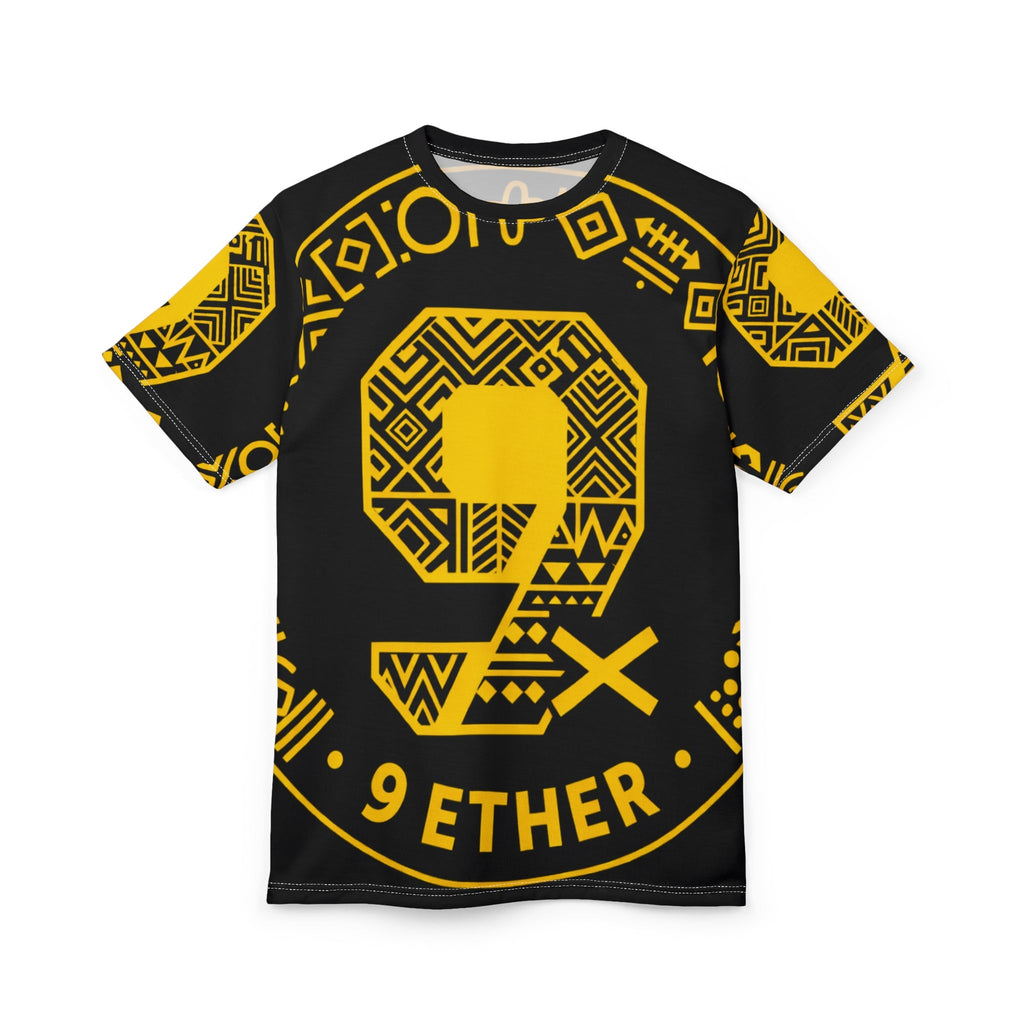 9 Ether Black & Yellow All-Over Graphic Tee Printify