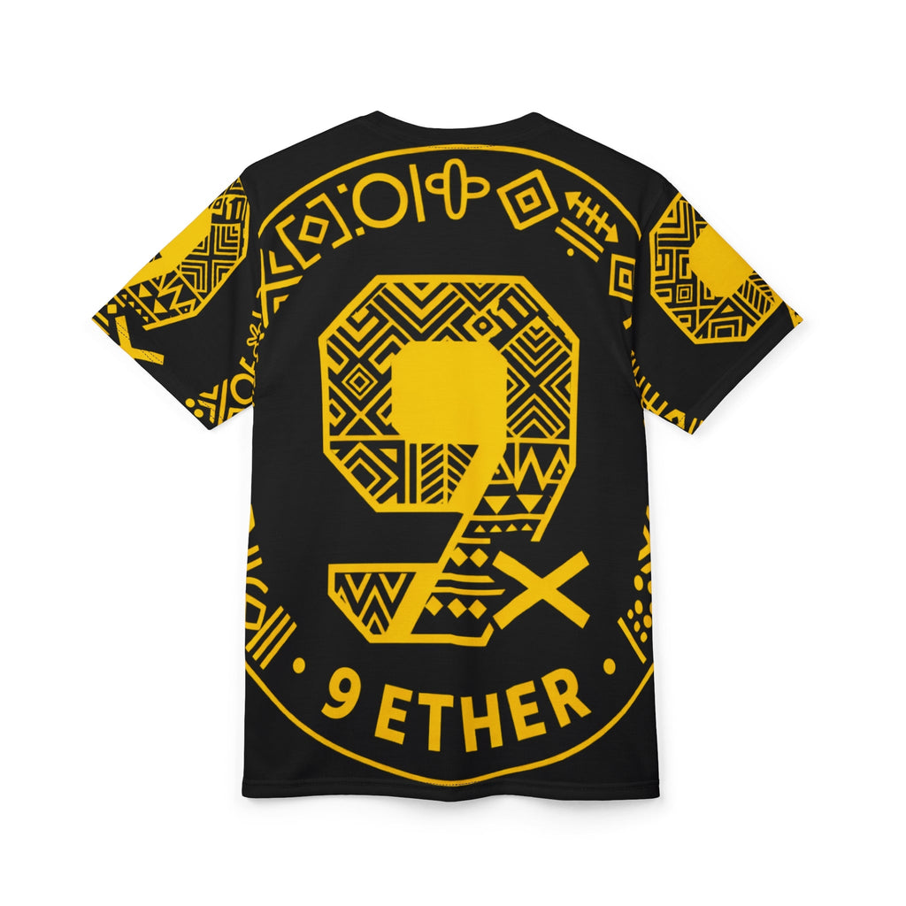 9 Ether Black & Yellow All-Over Graphic Tee Printify
