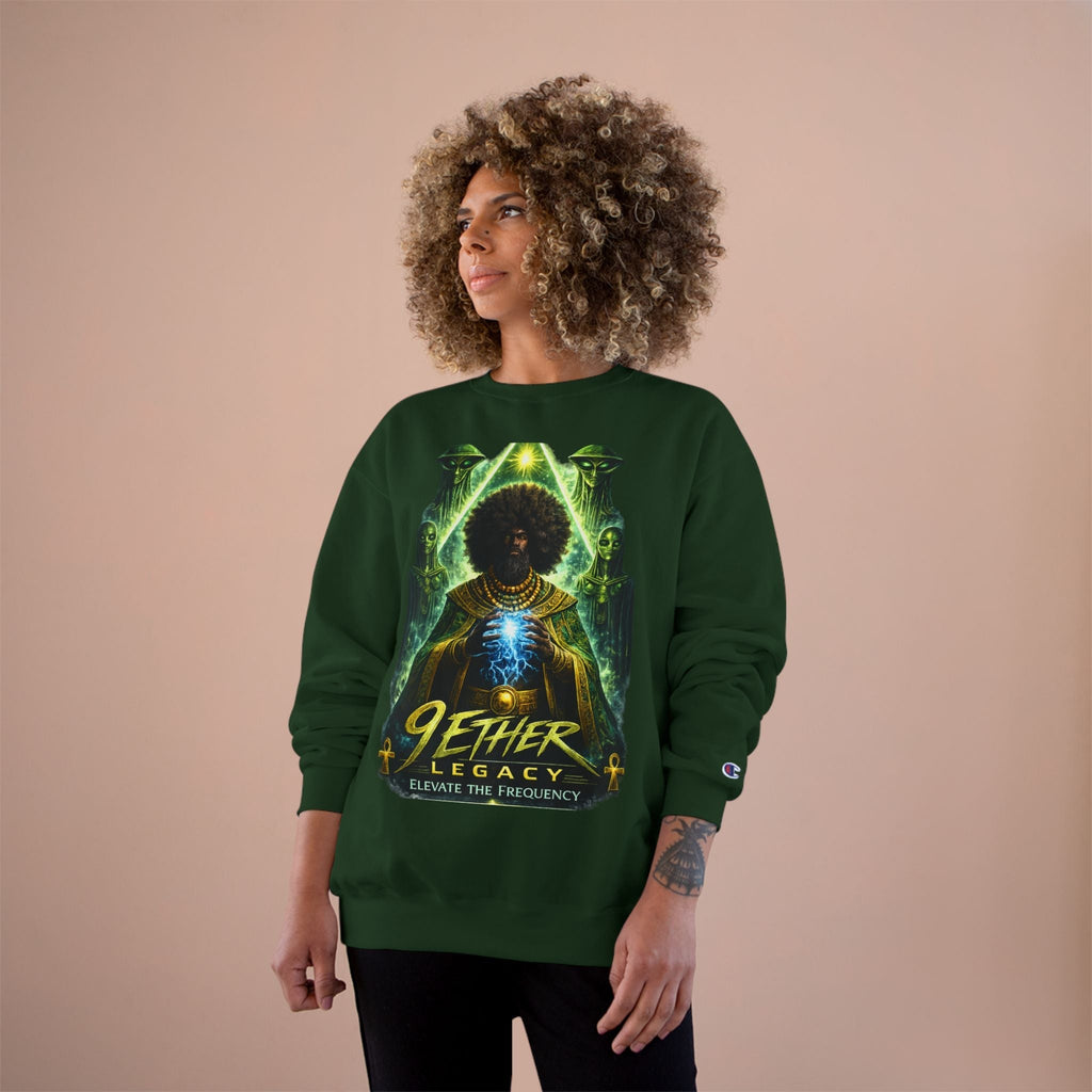 9 Ether Legacy Champion Sweatshirt — Afrocentric Cosmic Streetwear Printify