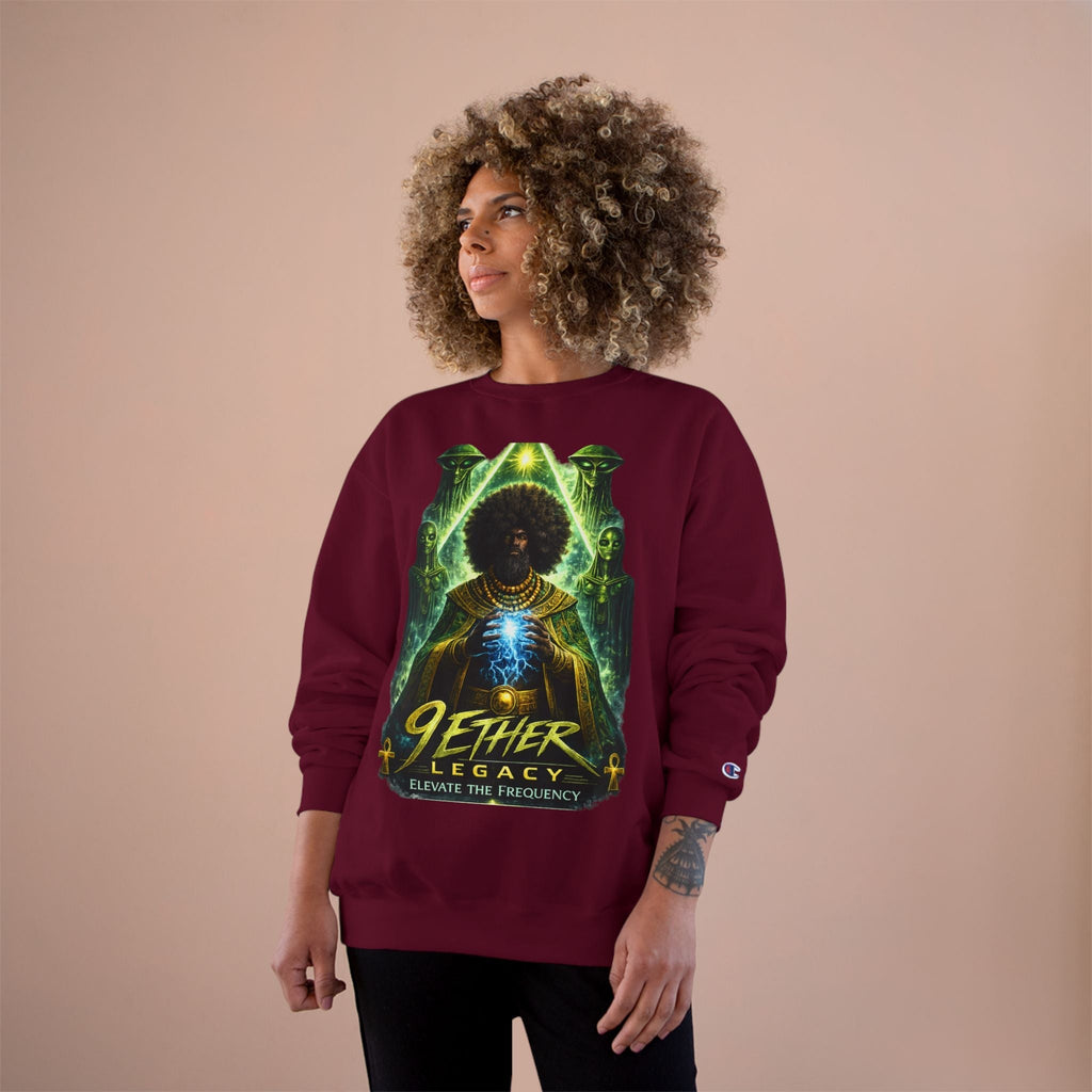 9 Ether Legacy Champion Sweatshirt — Afrocentric Cosmic Streetwear Printify