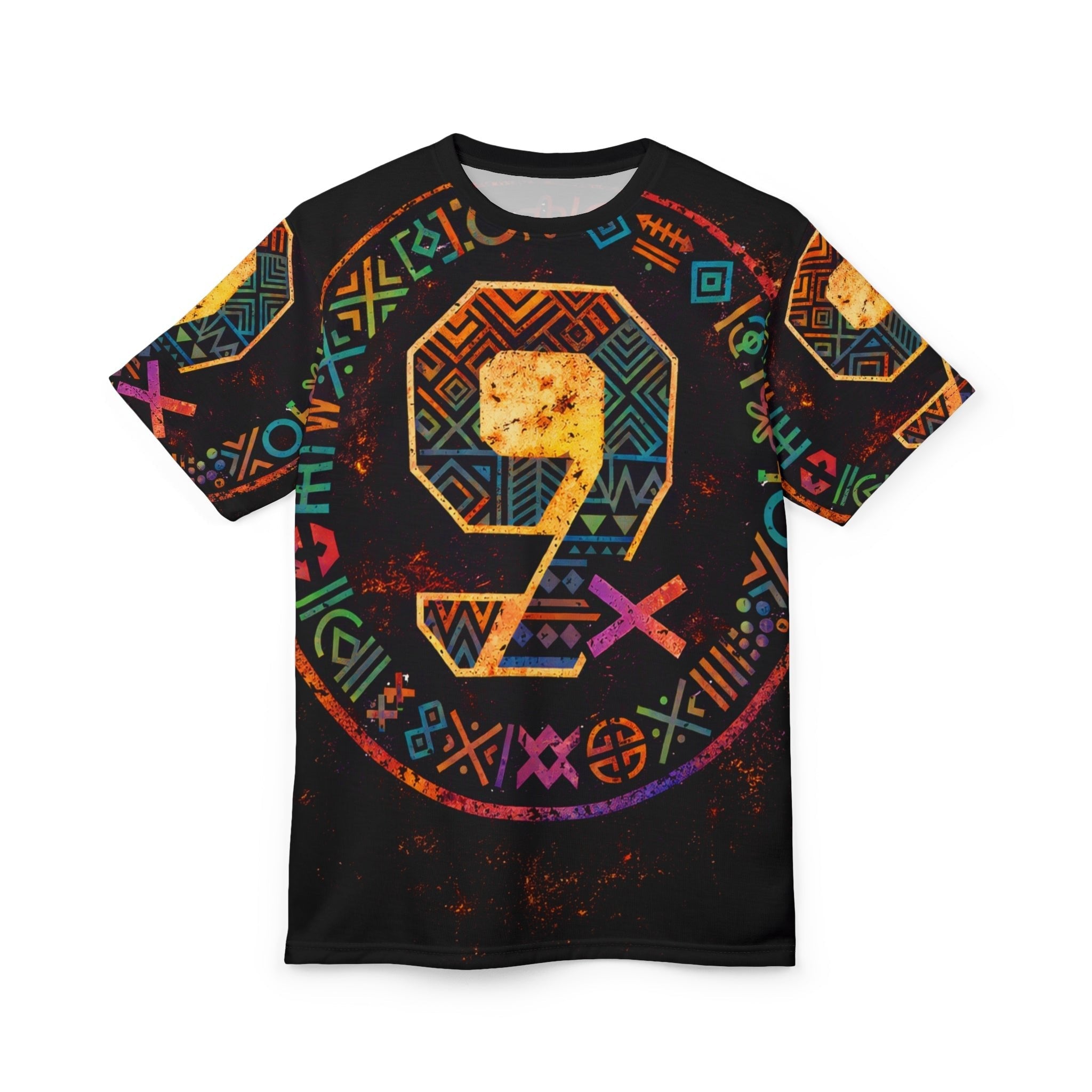 9 Ether Neon Frequency Graphic Tee Printify
