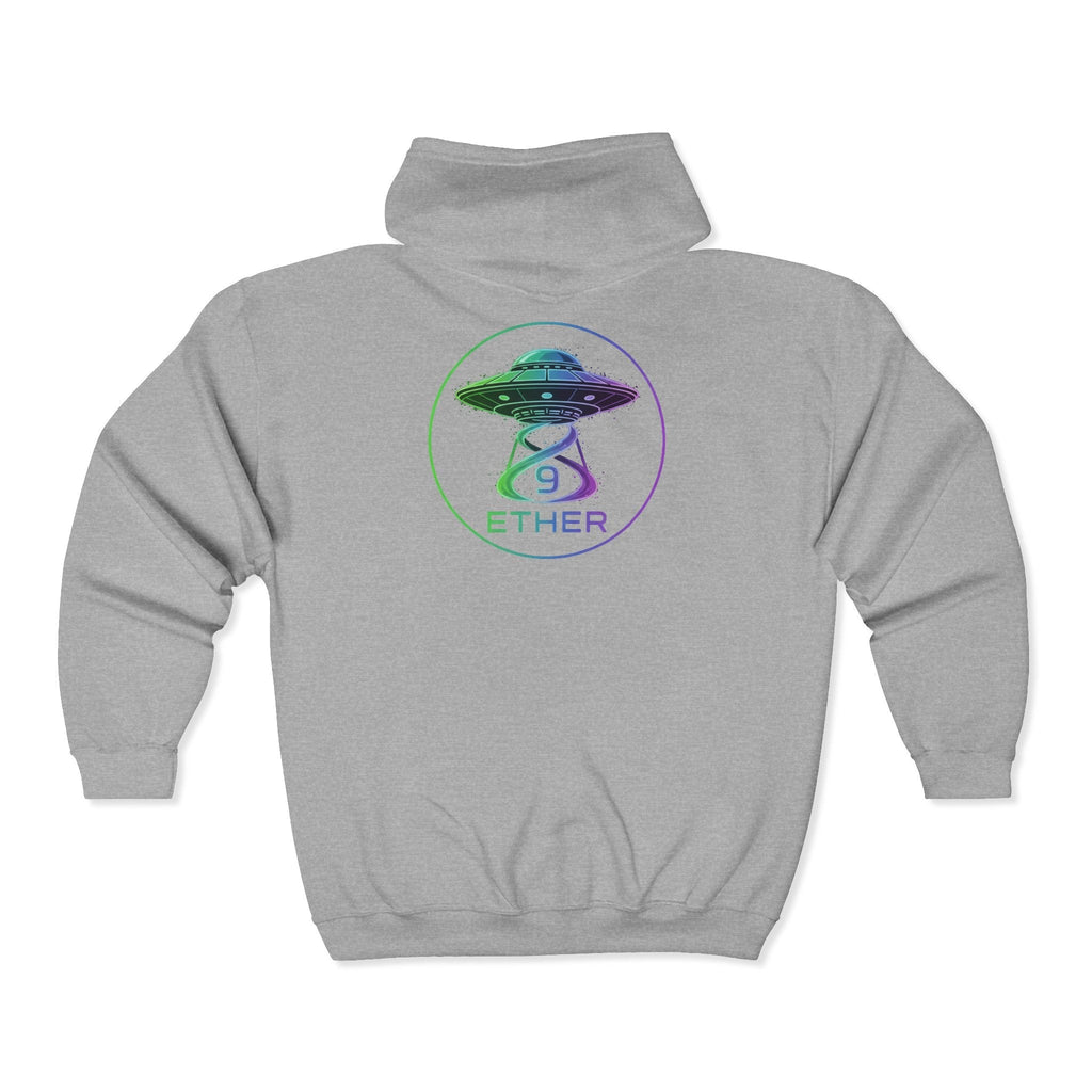 9 Ether Neon Signal Zip Hoodie Printify