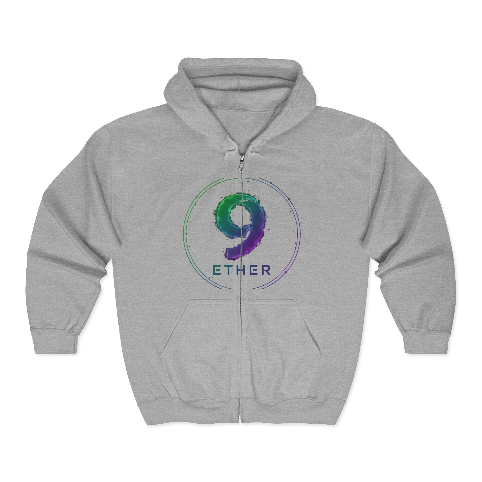 9 Ether Neon Signal Zip Hoodie Printify