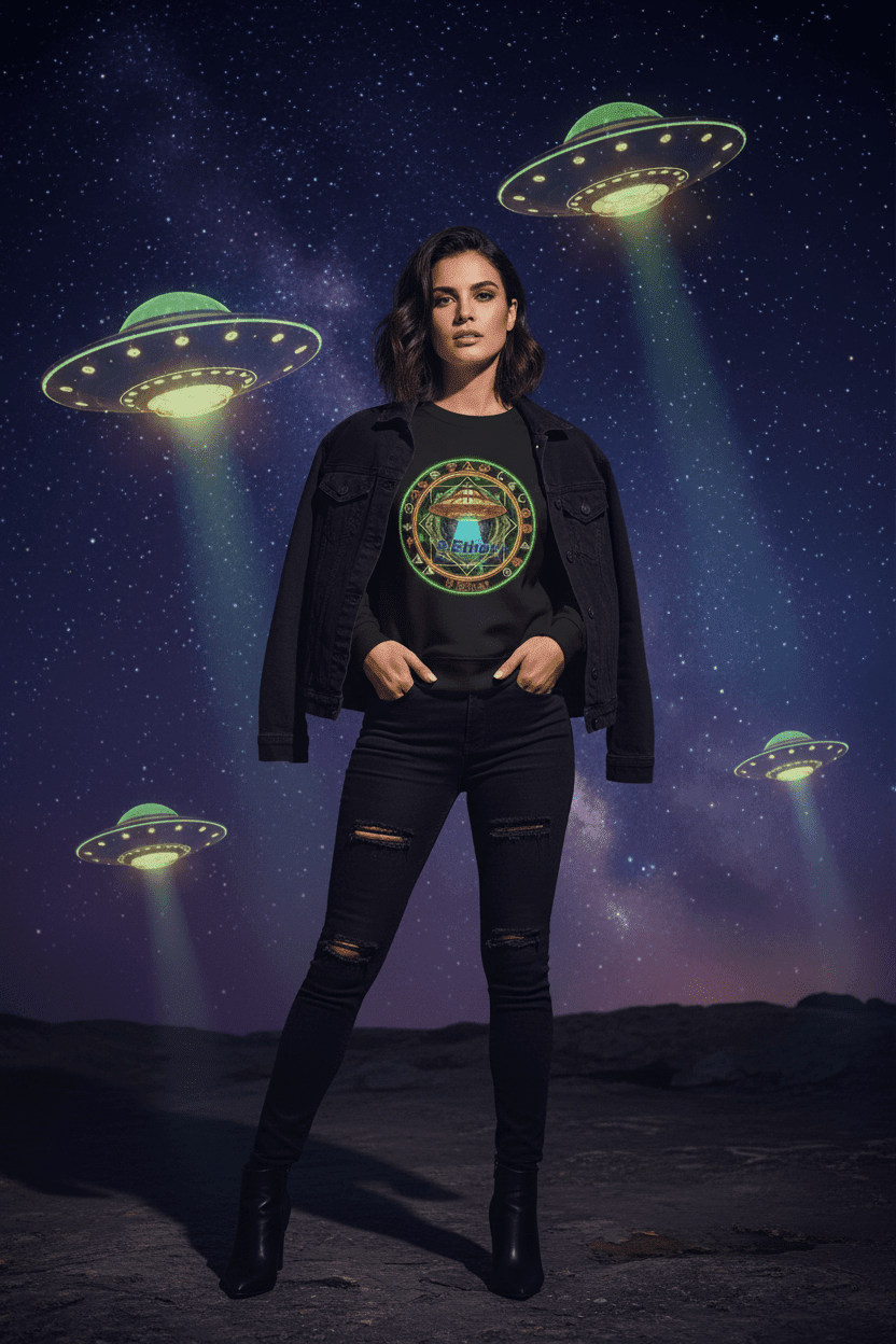 Cosmic UFO sky