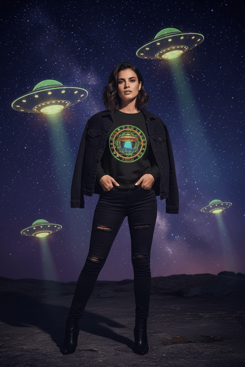 Cosmic UFO sky