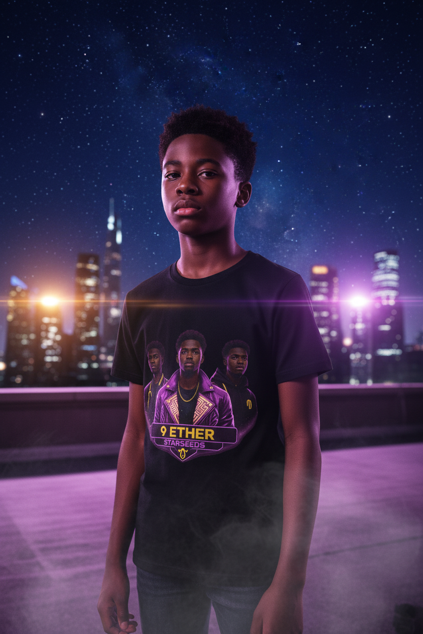 9 Ether Starseeds Tee – Lifestyle