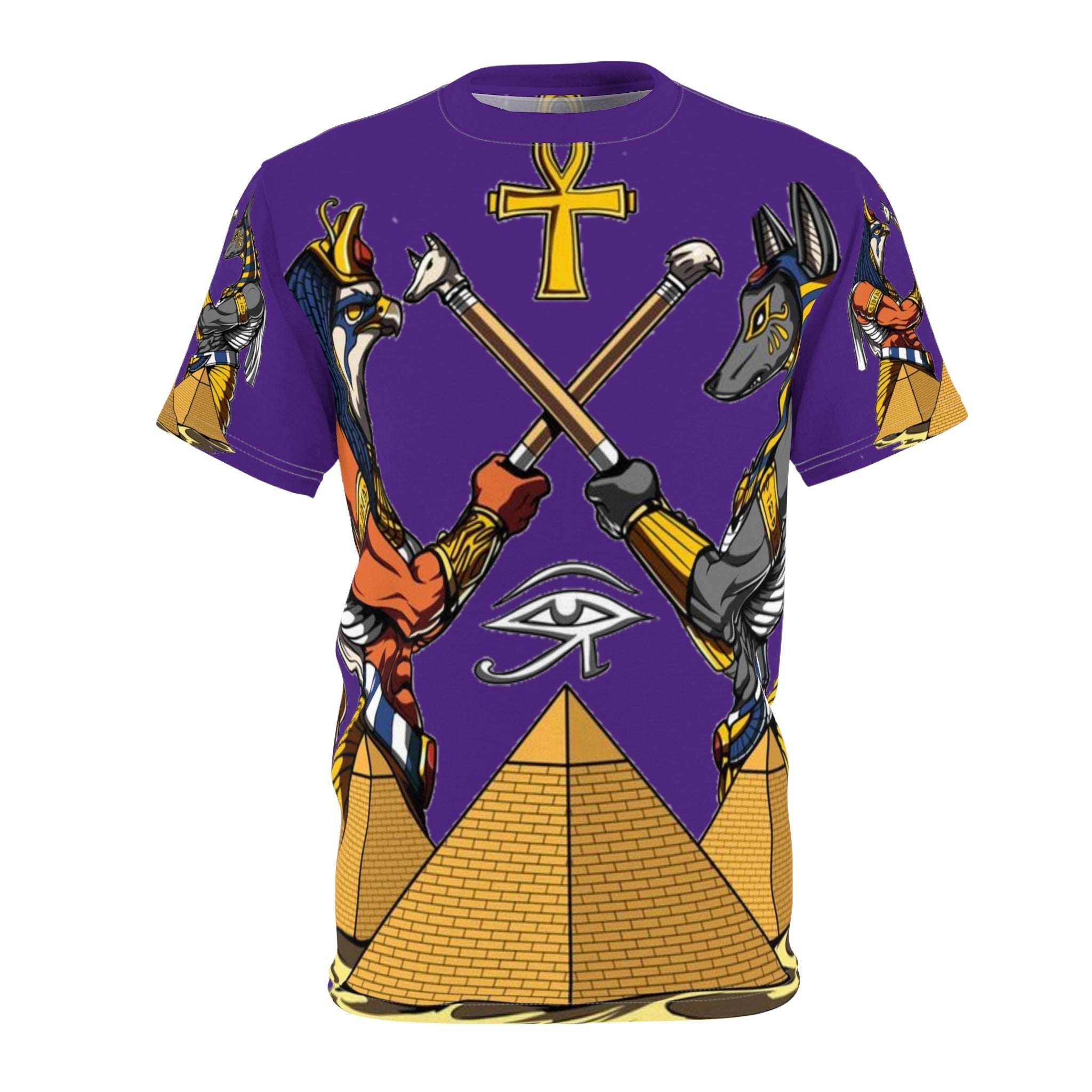 9 Ether Unisex Cut & Sew Tee — Egyptian All-Over Print