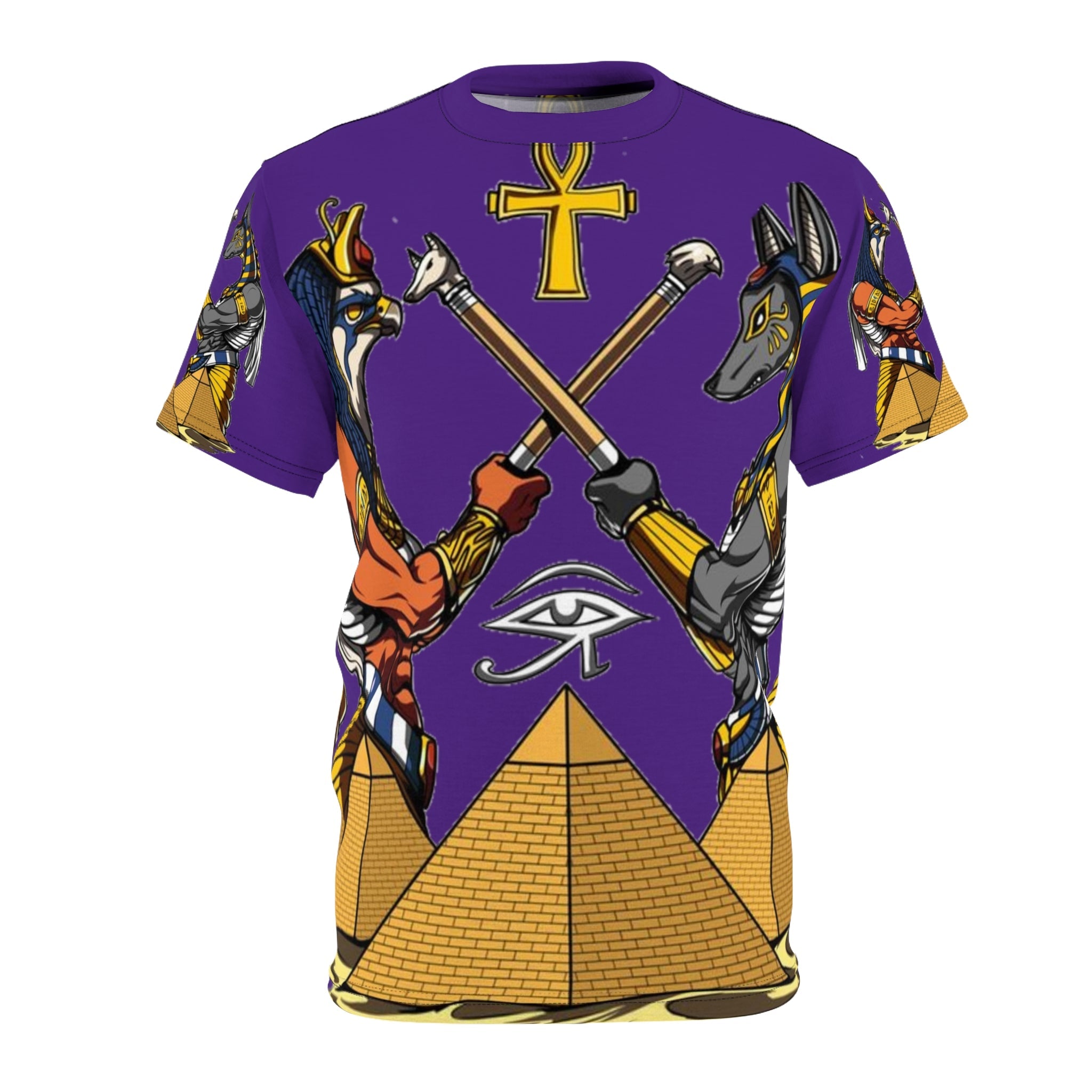 9 Ether Unisex Cut & Sew Tee — Egyptian All-Over Print