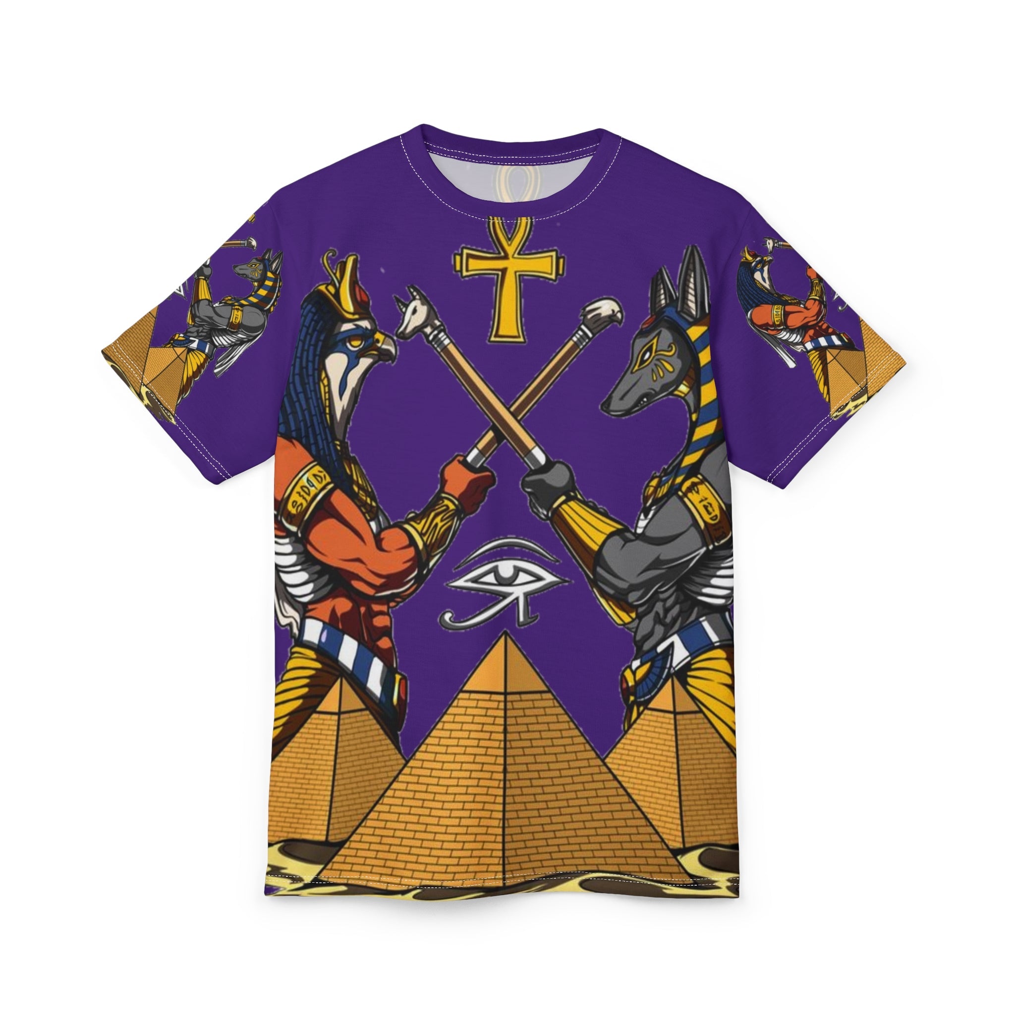 9 Ether Unisex Cut & Sew Tee — Egyptian All-Over Print