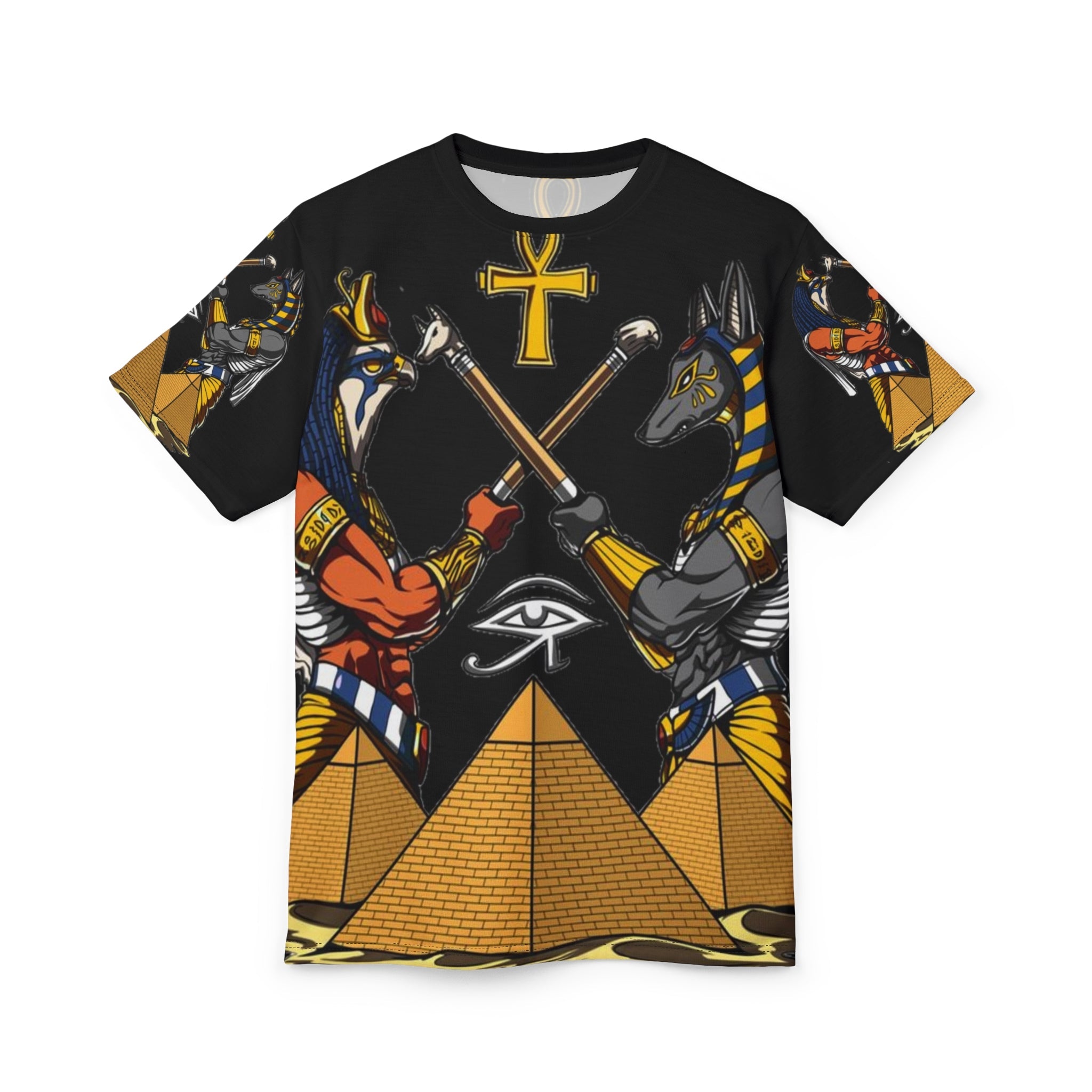 9 Ether Unisex Cut & Sew Tee — Spiritual All-Over Print Design