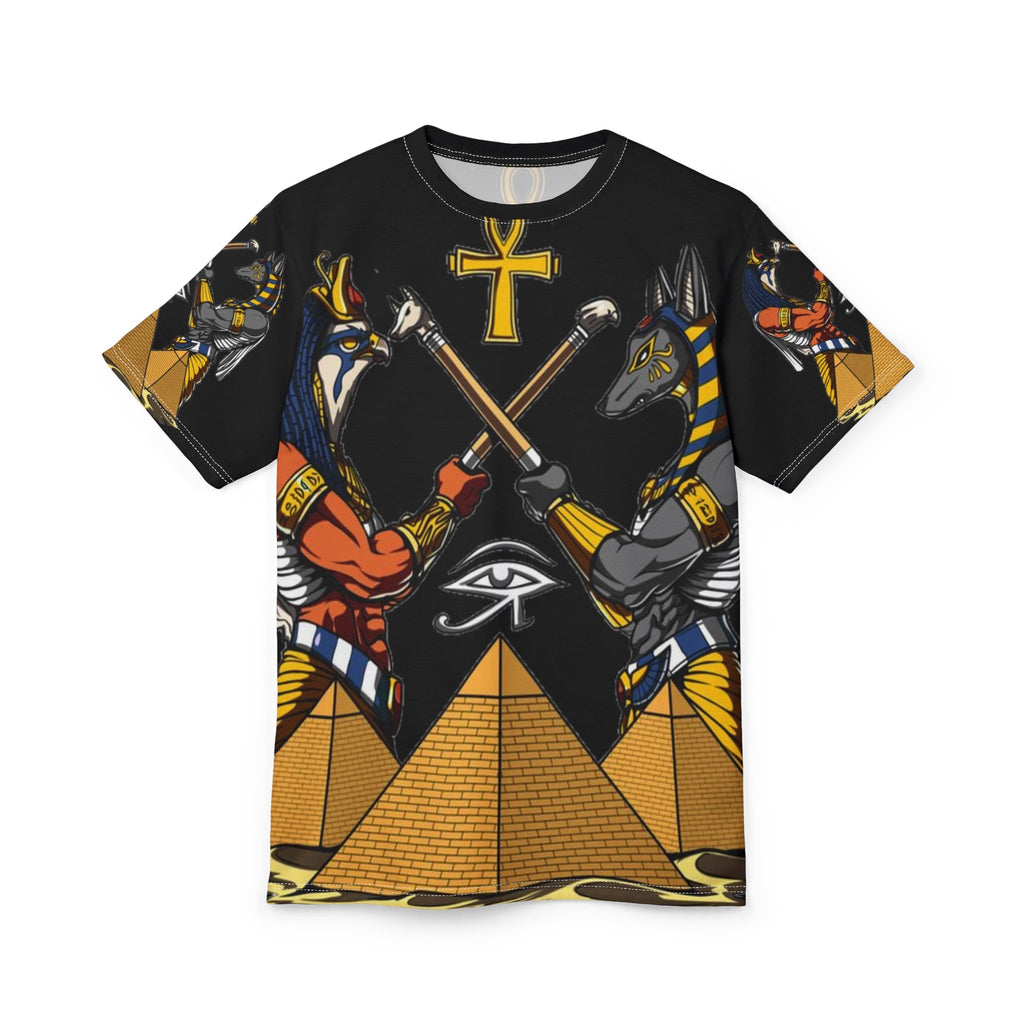 9 Ether Unisex Cut & Sew Tee — Spiritual All-Over Print Design