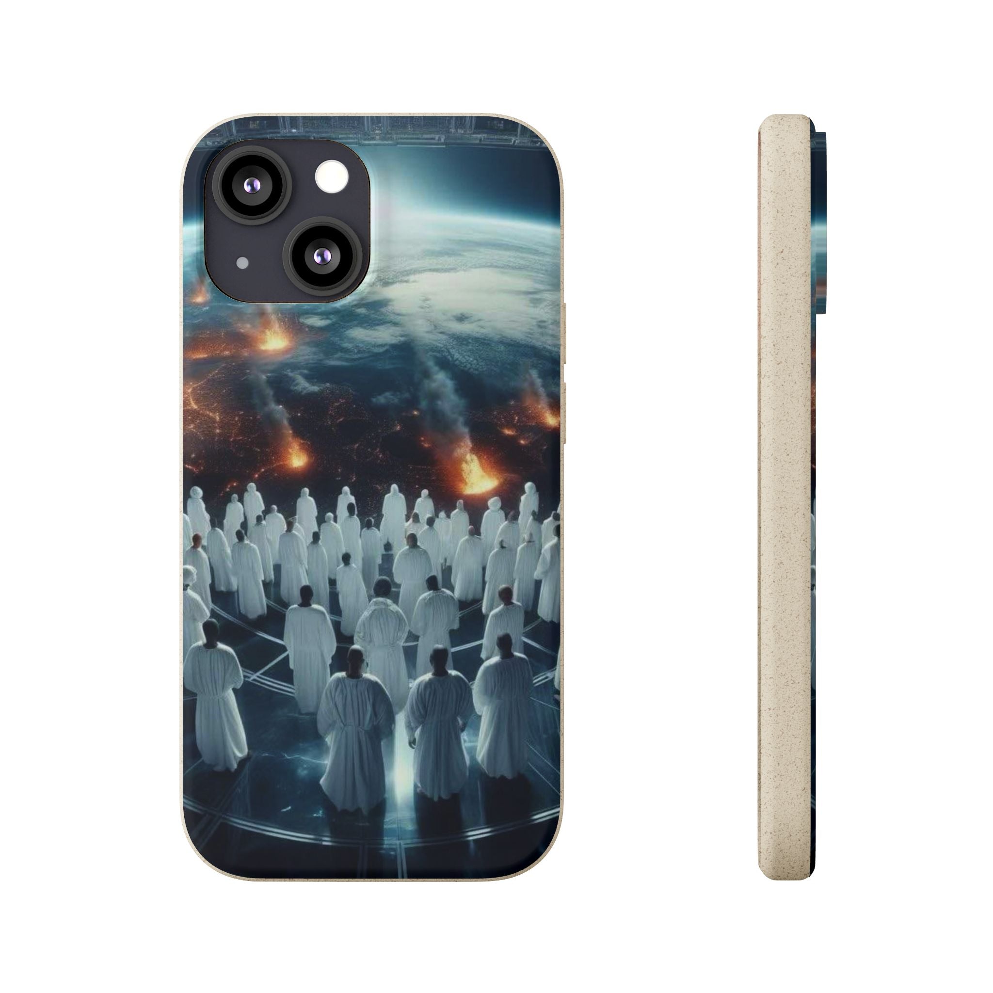 Galactic Gathering Biodegradable Phone Case - Eco-Friendly Cosmic Design