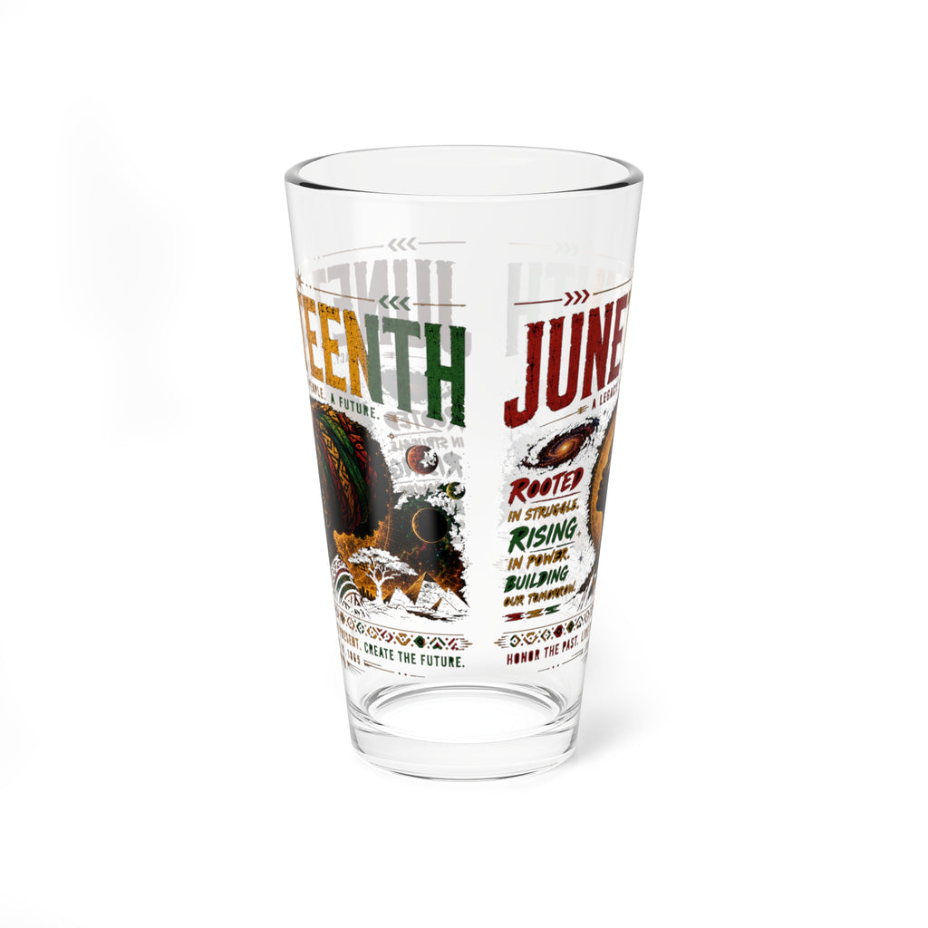 Juneteenth Mixing Glass – 16oz Commemorative Pint Glass