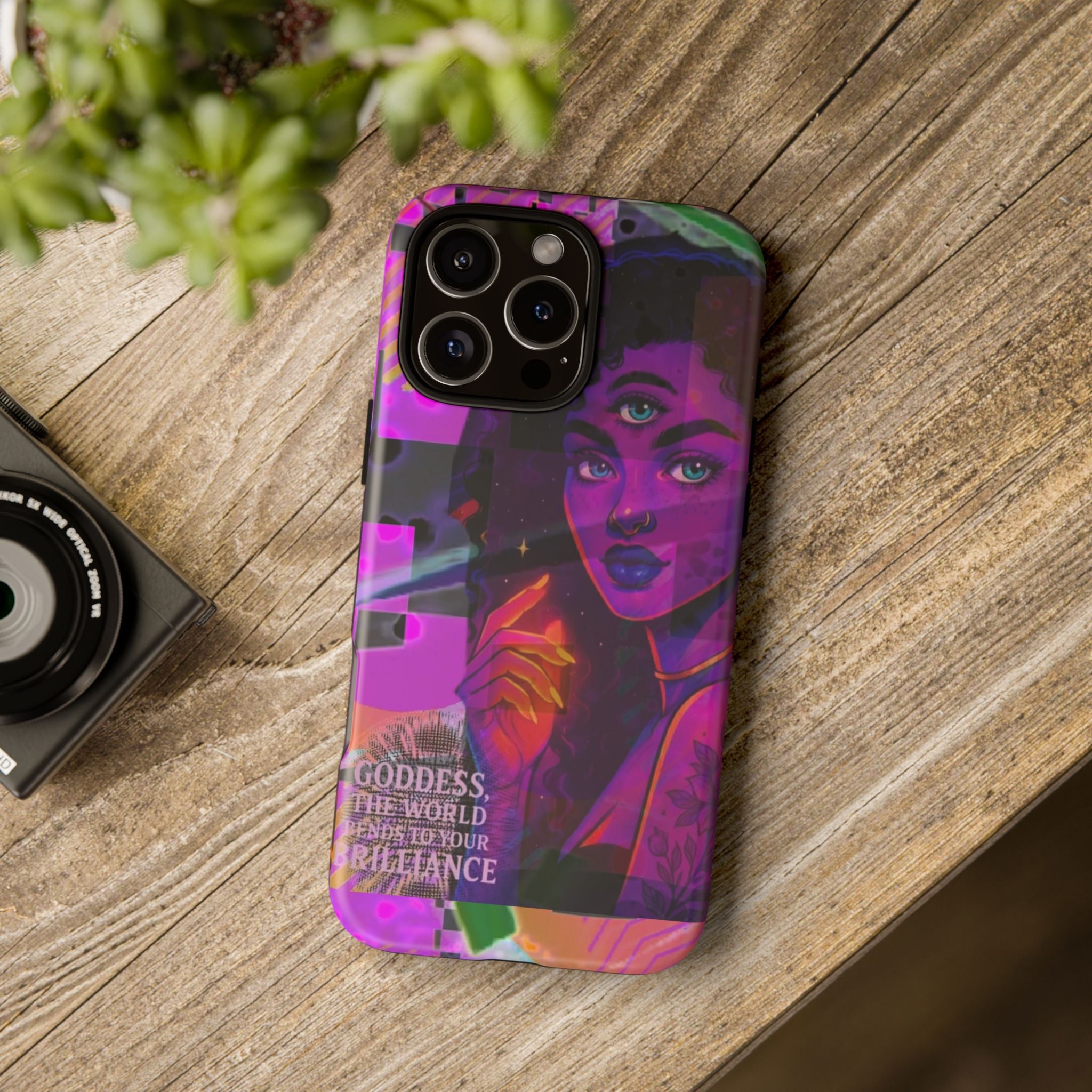 Third-Eye Goddess Phone Case — Neon Psychic Art iPhone Cover