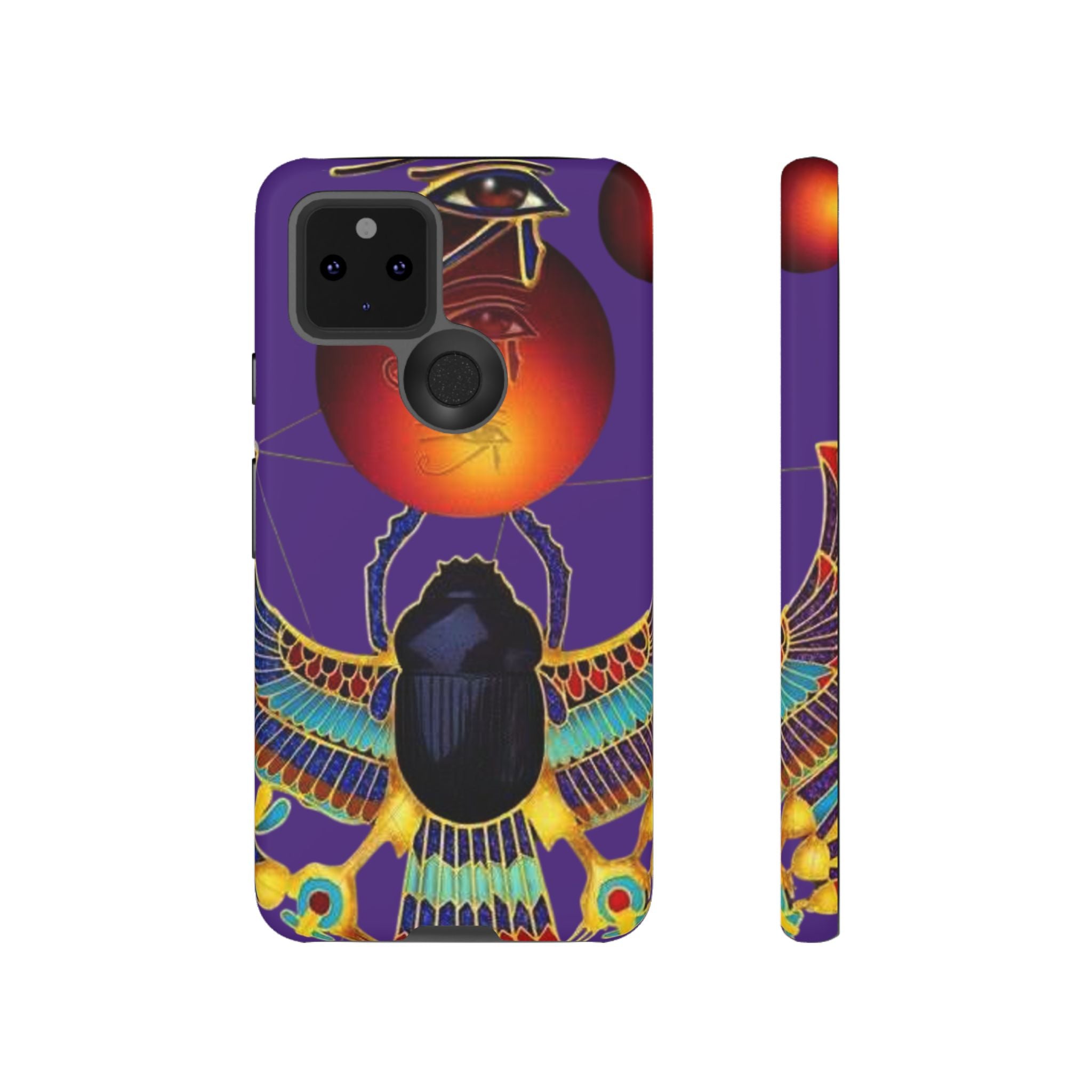 Colorful Phone Case with Egyptian-Inspired Design, Tough Cases for Gift, Phone Protection, Unique Accessories, Festival Style, Phone Cover