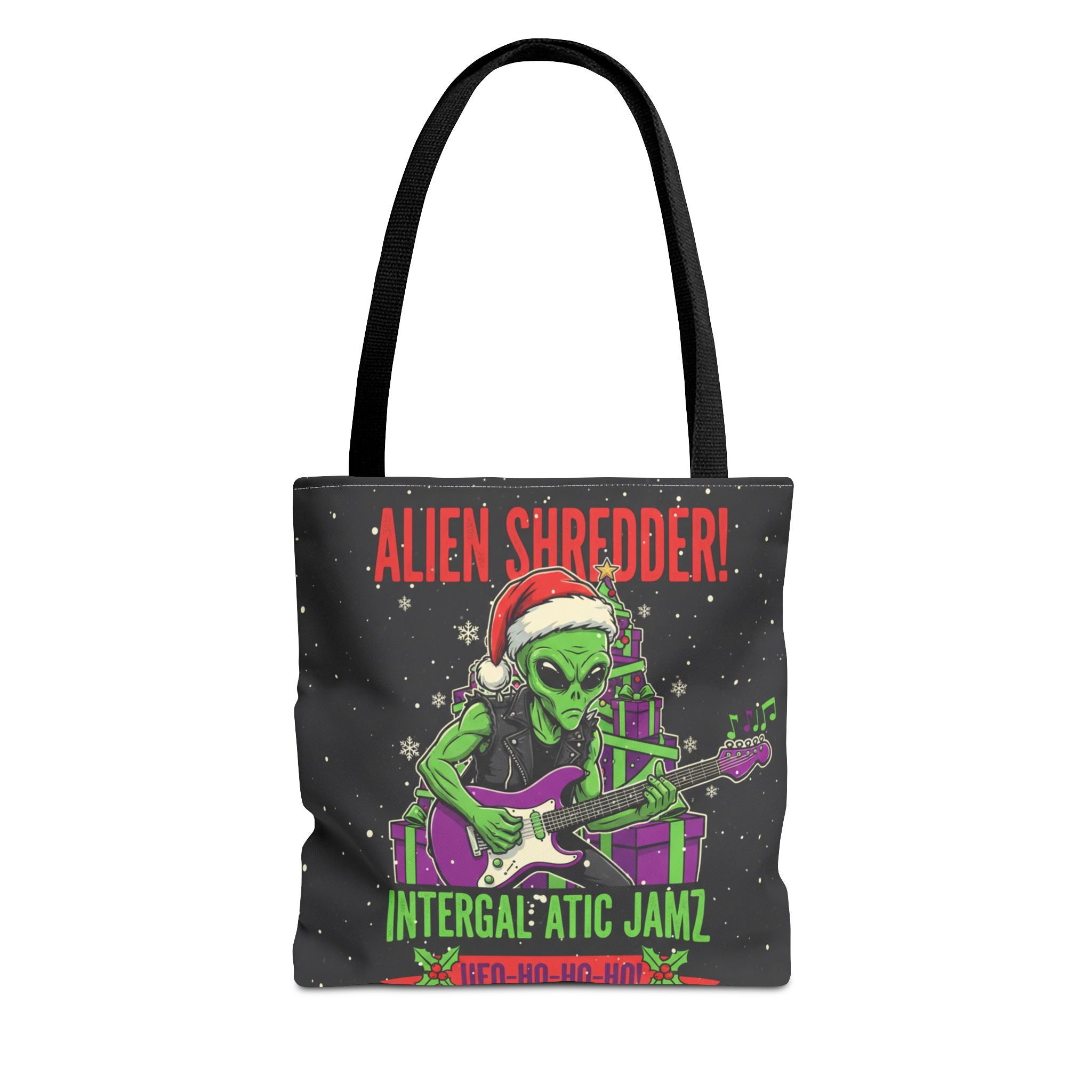 Alien Shredder Tote Bag — Intergalactic Jamz Christmas Guitar Gift