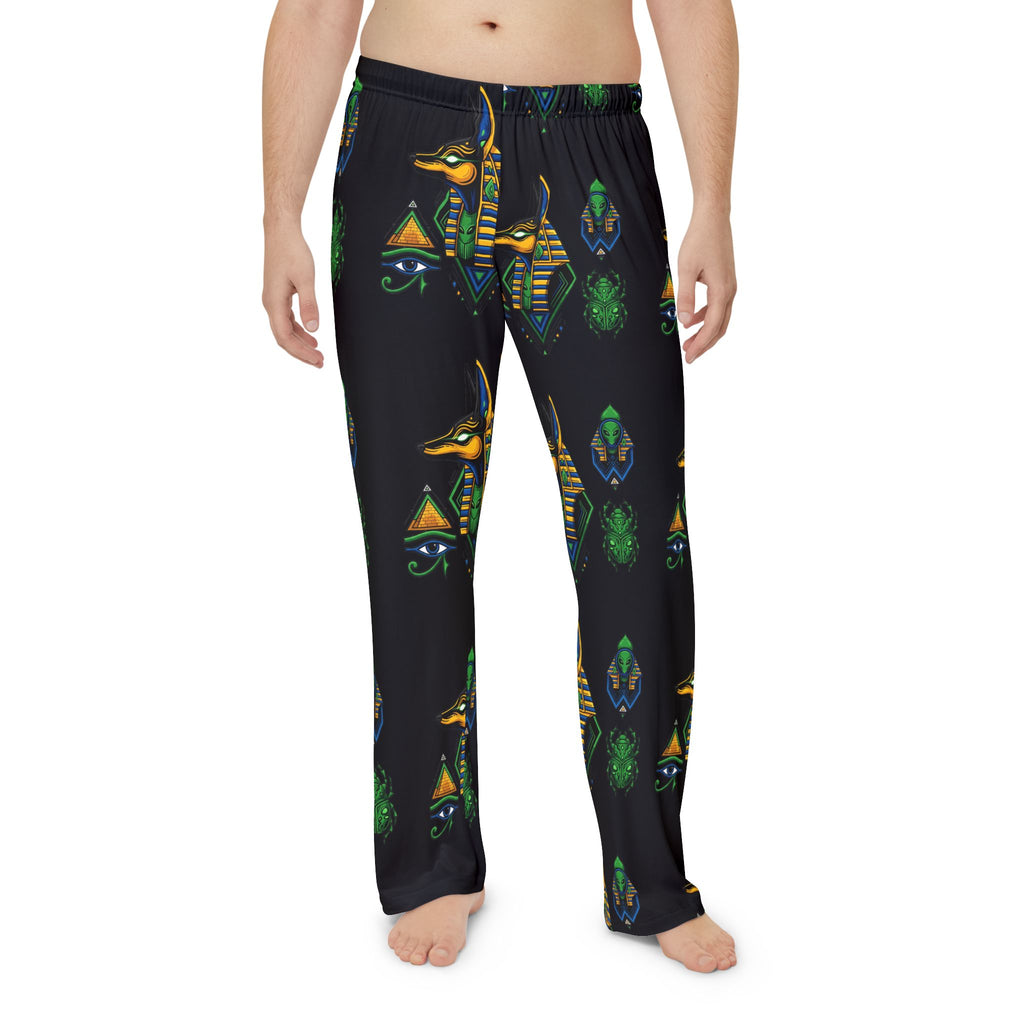 Egyptian-Themed Men's Pajama Pants, Cozy Sleepwear, Retro Lounge Pants, Unique Gift for Him, Everyday Comfort, Dreamy Nights
