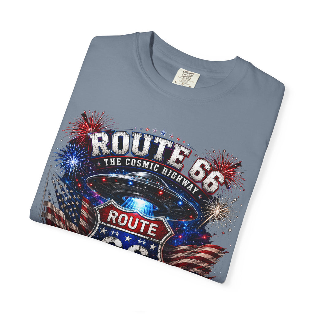 Route 66 Vintage Graphic T-Shirt — The Cosmic Highway Road Trip Tee