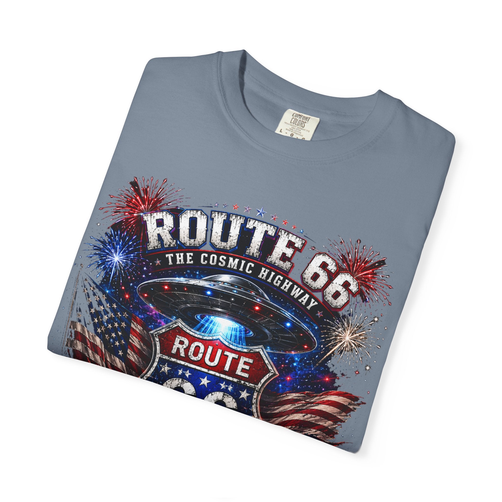 Route 66 Vintage Graphic T-Shirt — The Cosmic Highway Road Trip Tee