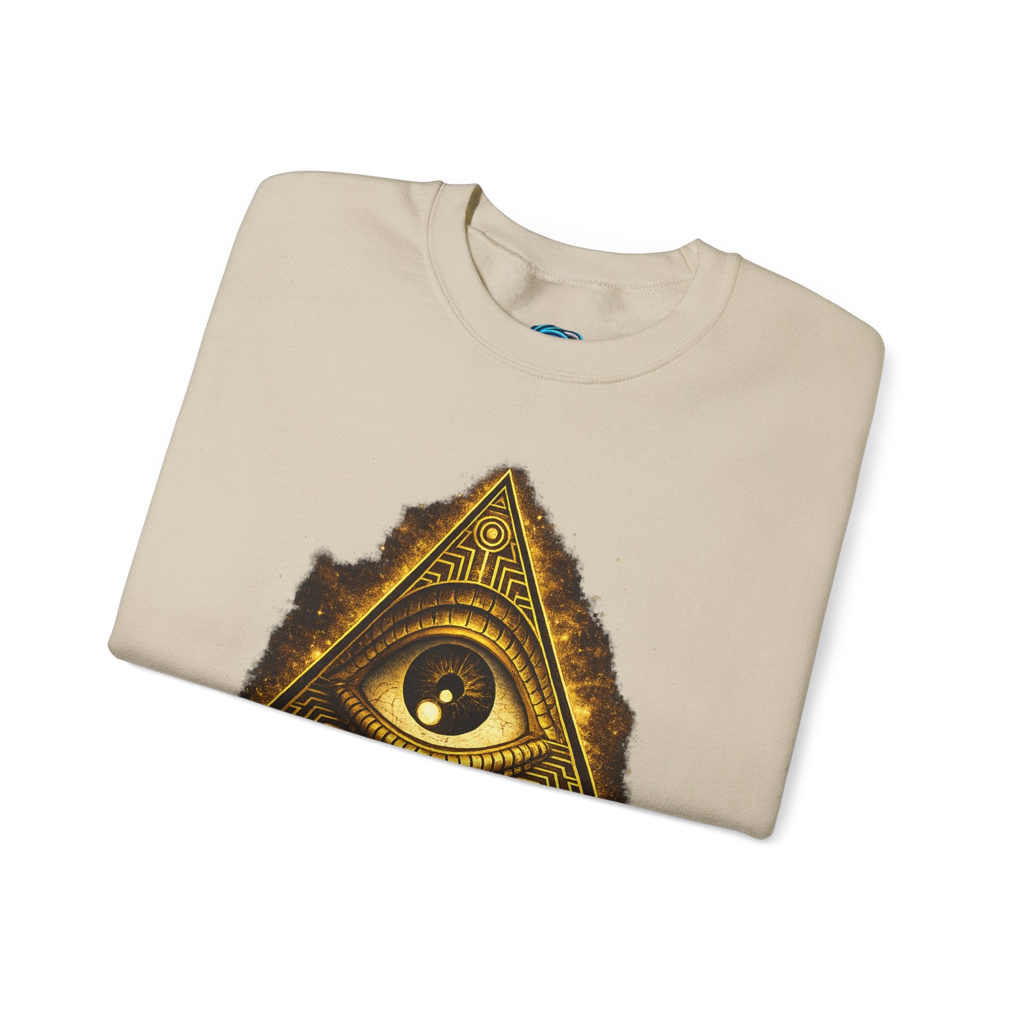 Open Your Mind All-Seeing Eye Pyramid Sweatshirt Printify