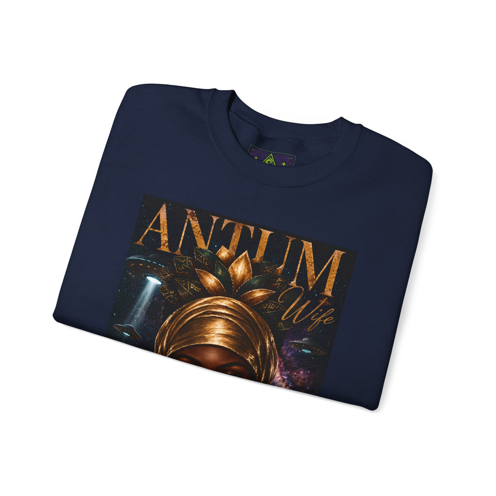 Crewneck Sweatshirt — 'Anitum' Afrocentric Goddess Portrait Crewneck