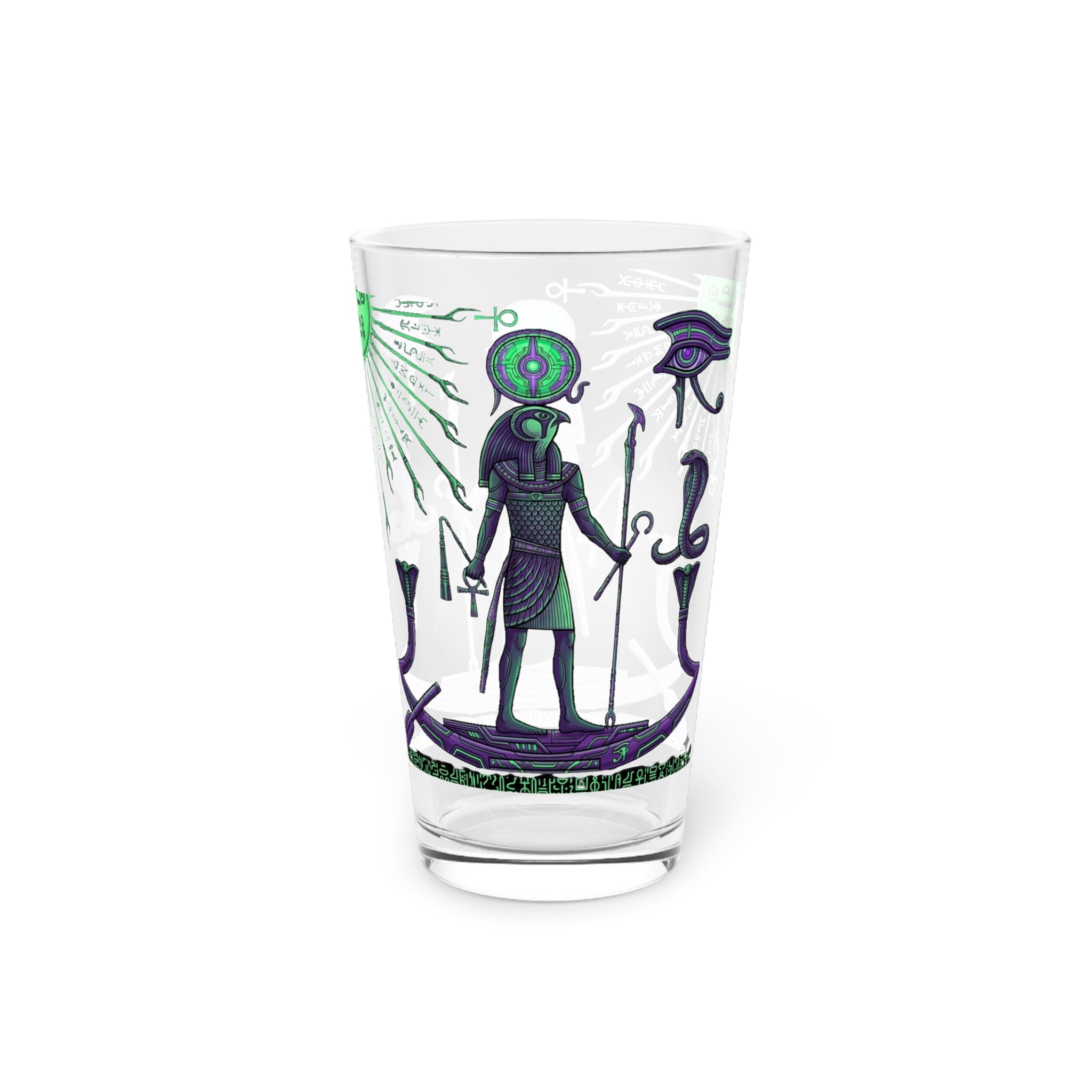 Neon Anubis Pint Glass